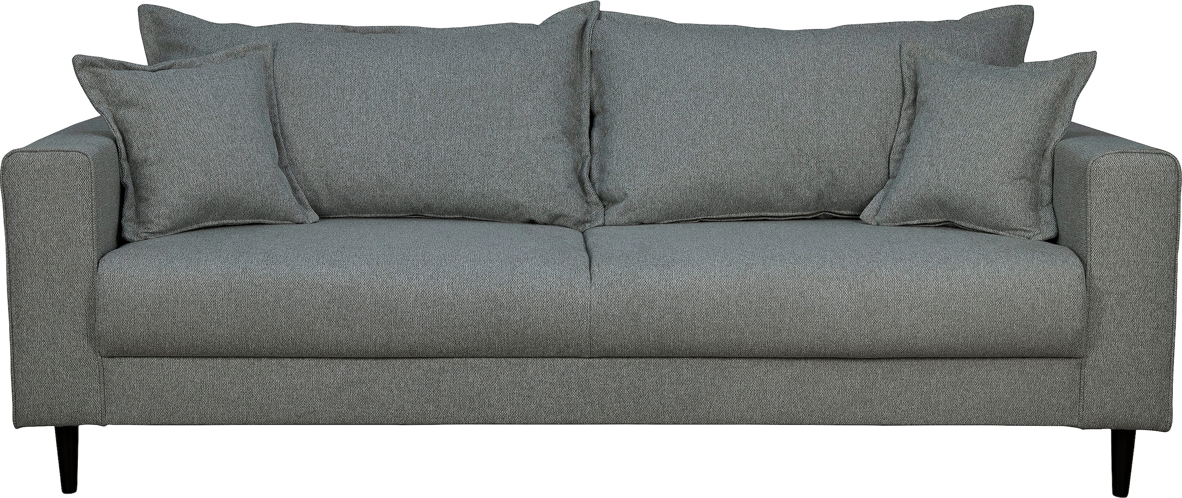Home affaire 3-Sitzer »VEYRAS, hoher Sitzkomfort, Maße B/T/H: 212/84/76 cm«, mit Wellenunterfederung, incl. Rückenkissen und Zierkissen