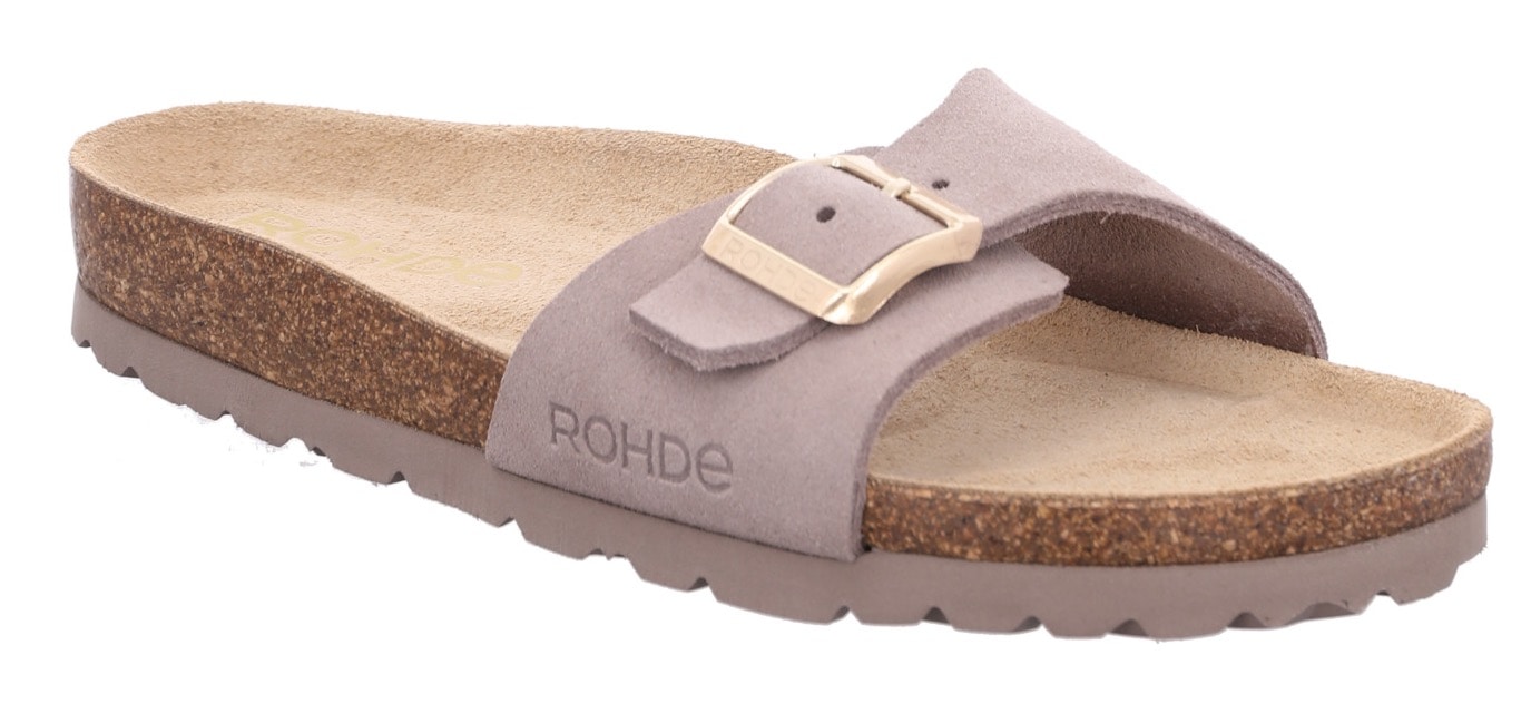 Rohde Pantolette, Keilabsatz, Sommerschuh, Schlappen mit vorgeformtem Softfußbett