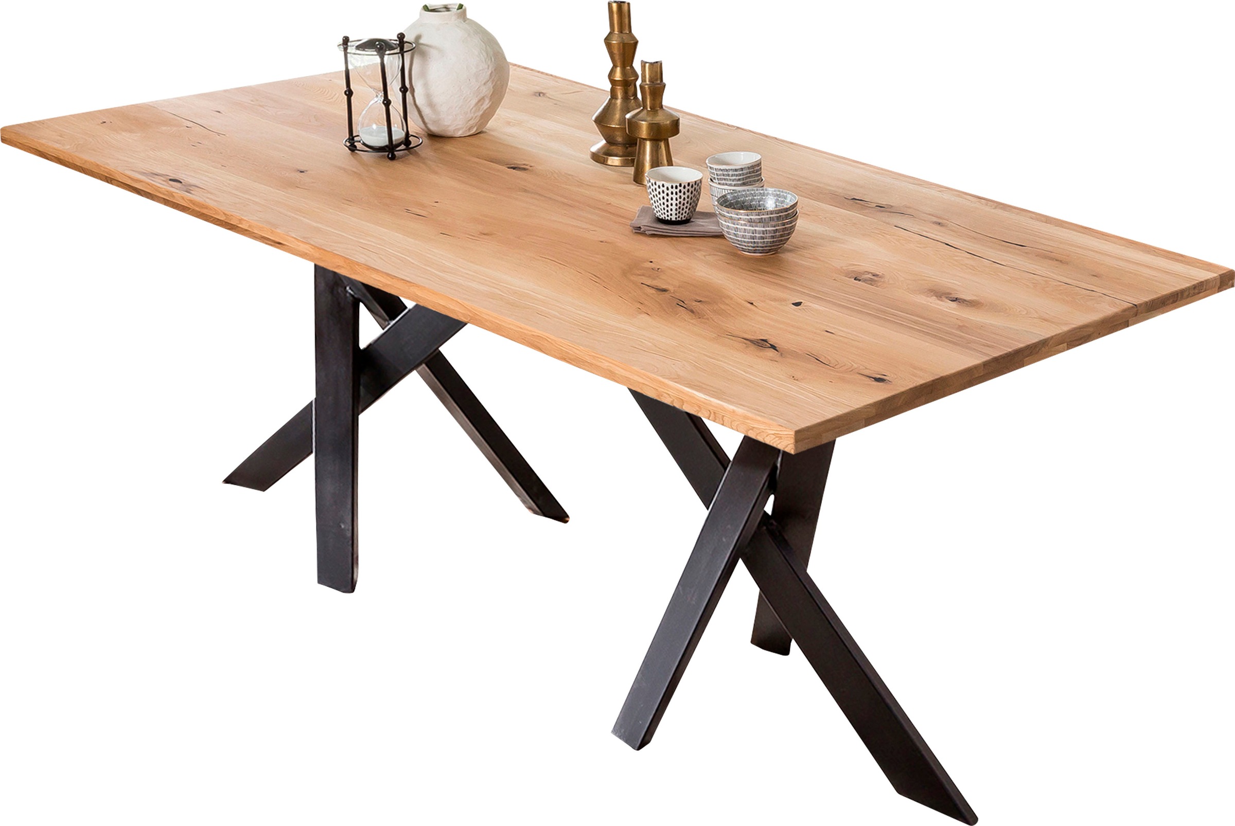 SIT Esstisch, Design-Gestell im industriellen Antiklook