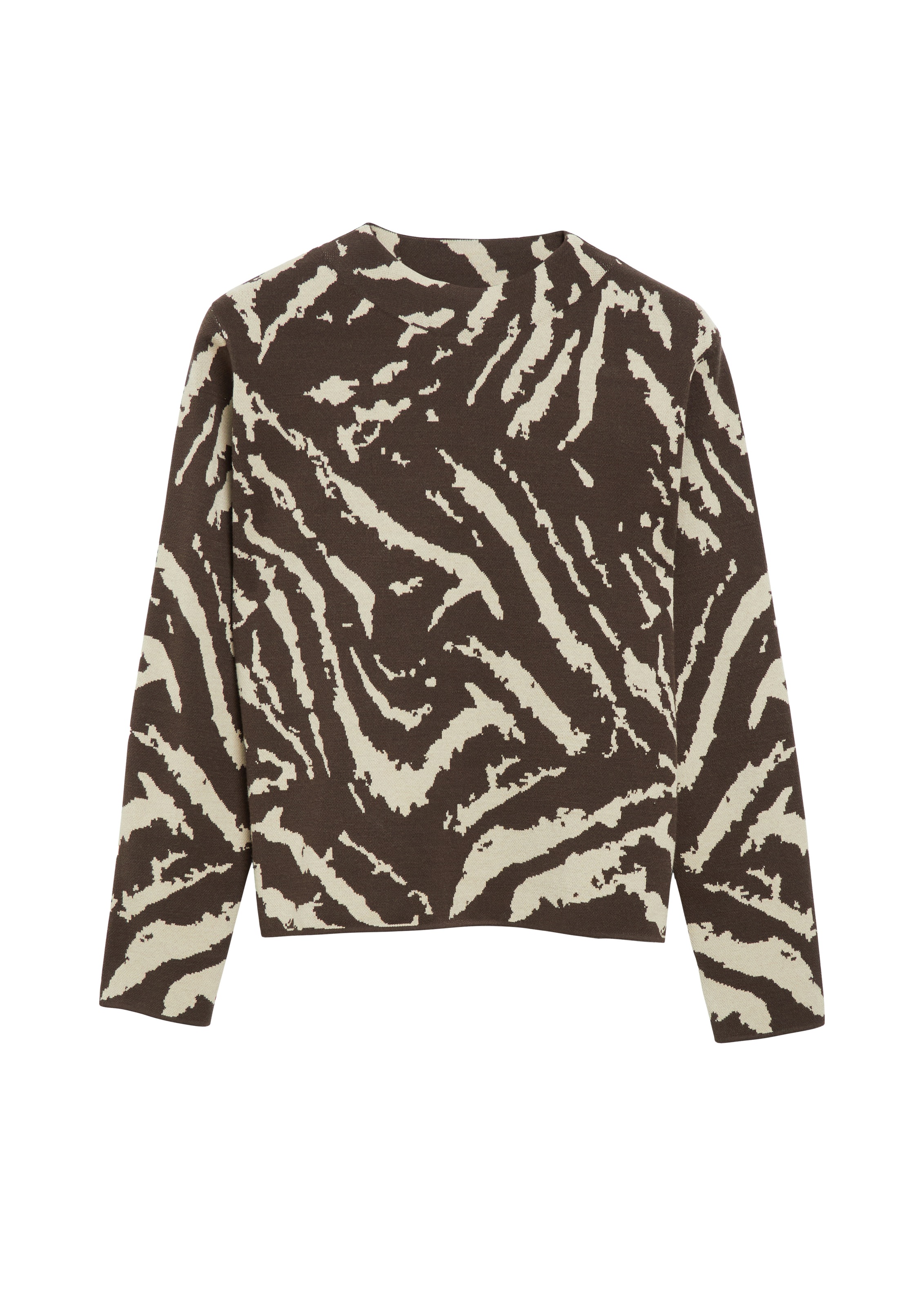 Comma Jacquardpullover Jacquard-Pullover aus Viskosemix / Allover gemustert