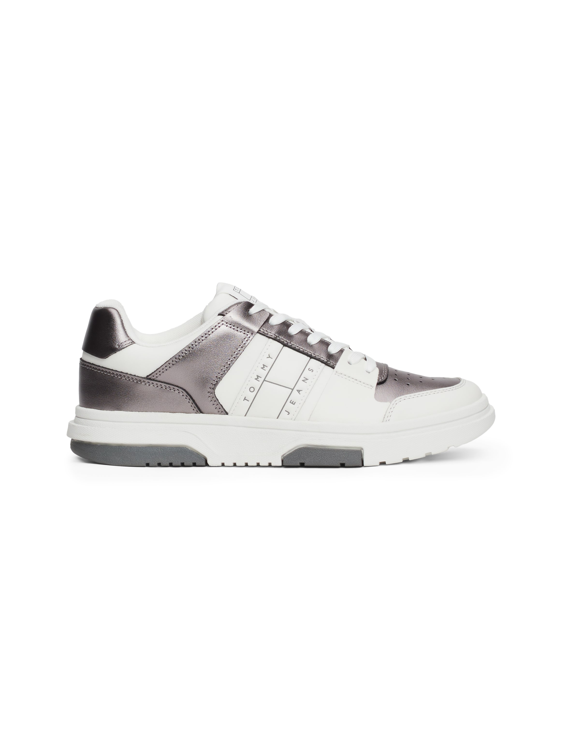Tommy Jeans Plateausneaker »THE BROOKLYN METALLIC«, Freizeitschuh, Halbschuh, Schnürschuh mit seitlichem Logo