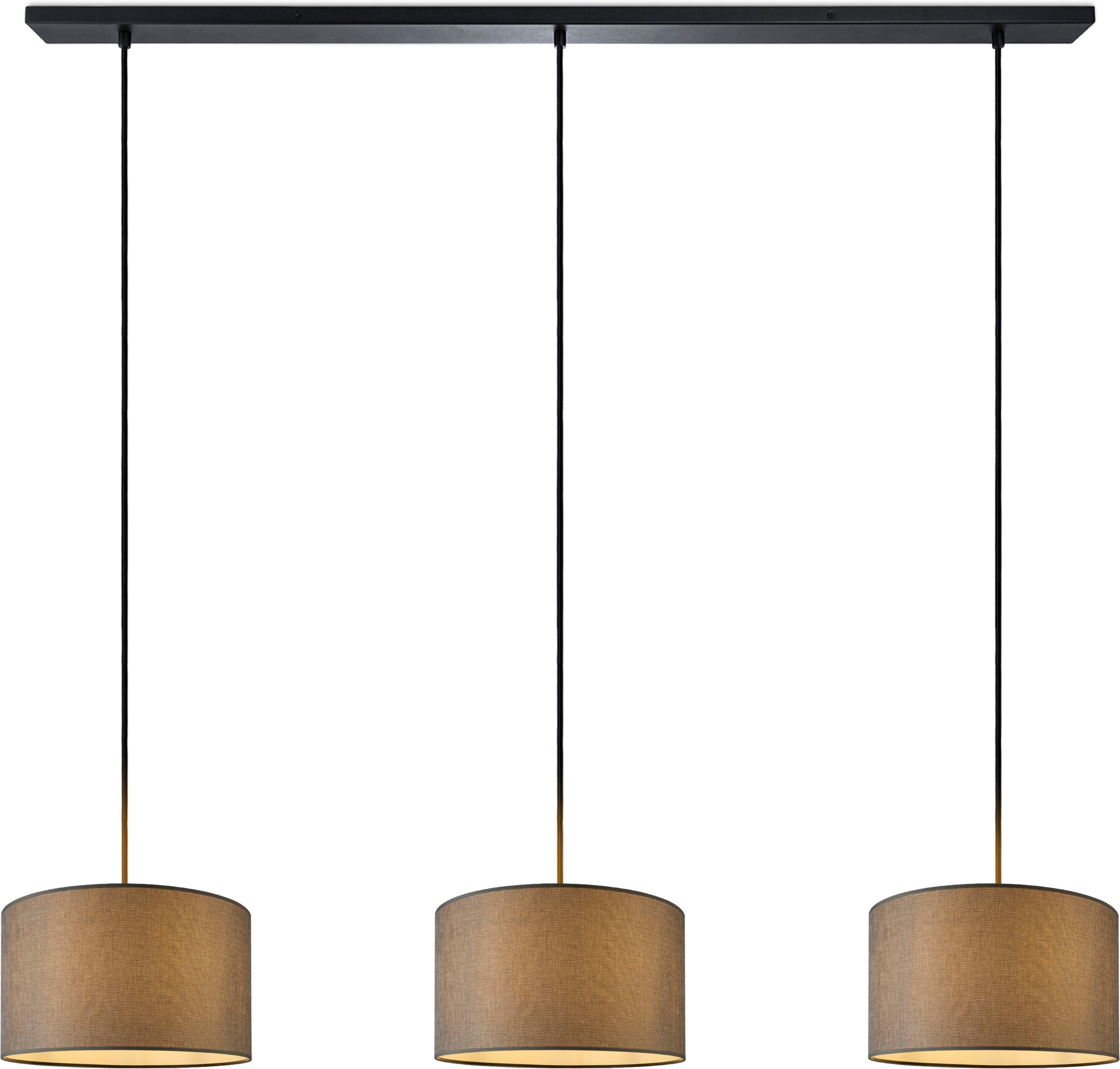 Paco Home Pendelleuchte »HUGO CANVAS UNI COLOR«, Leuchtmittel E27 | ohne Leuchtmittel, Pendelleuchte Wohnzimmer Hängelampe Esszimmer Lampenschirm E27 Uni