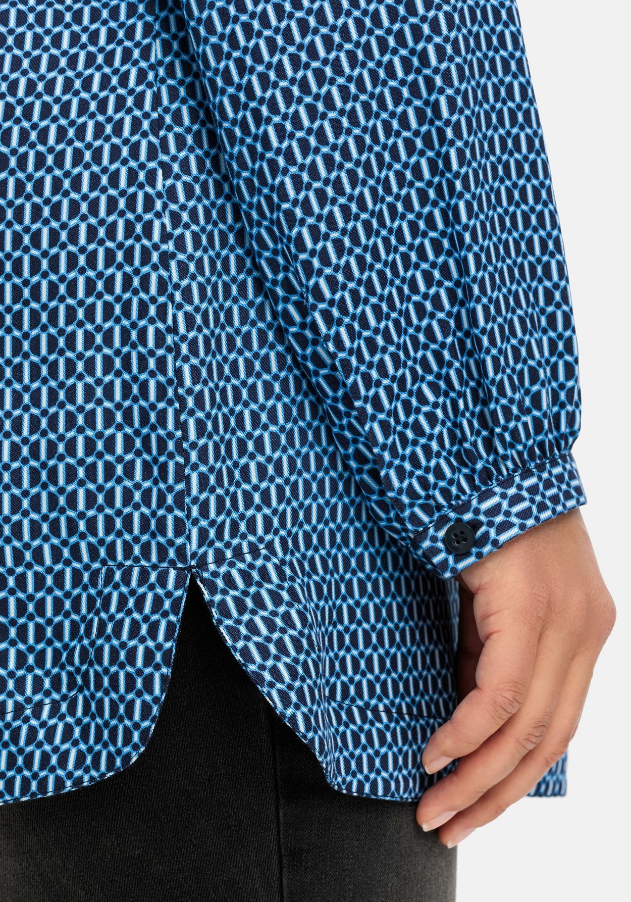Sheego Longtunika »Longtunika mit Minimaldruck und Knopfleiste«, mit Minimaldruck und Knopfleiste