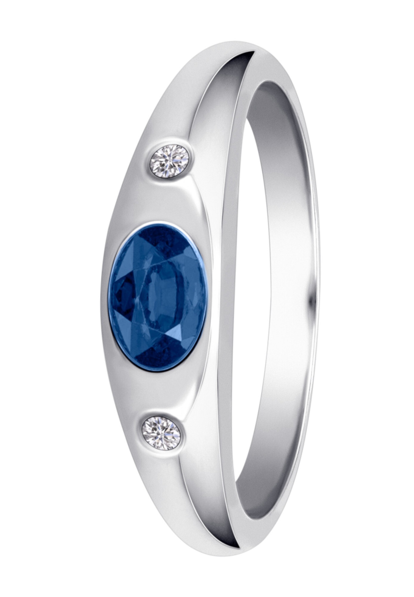 ONE ELEMENT Diamantring »0,03 ct Diamant Brillant Safir Ring aus 585 Weißgold«