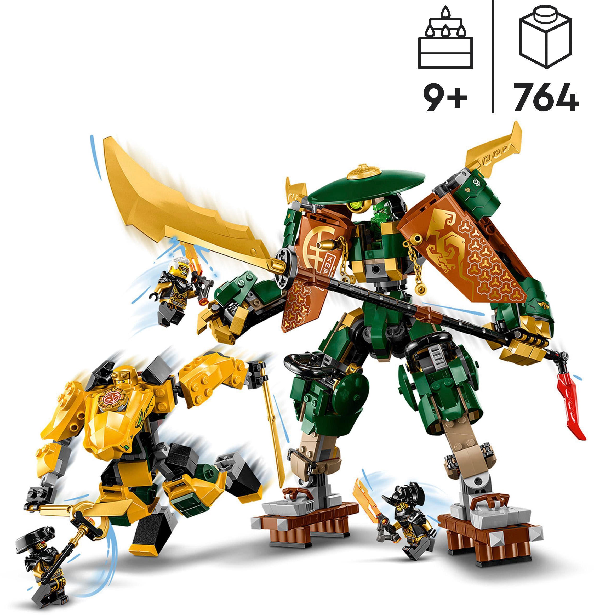 LEGO® Konstruktionsspielsteine »Lloyds und Arins Training-Mechs (71794), LEGO® NINJAGO«, (764 St.), Made in Europe