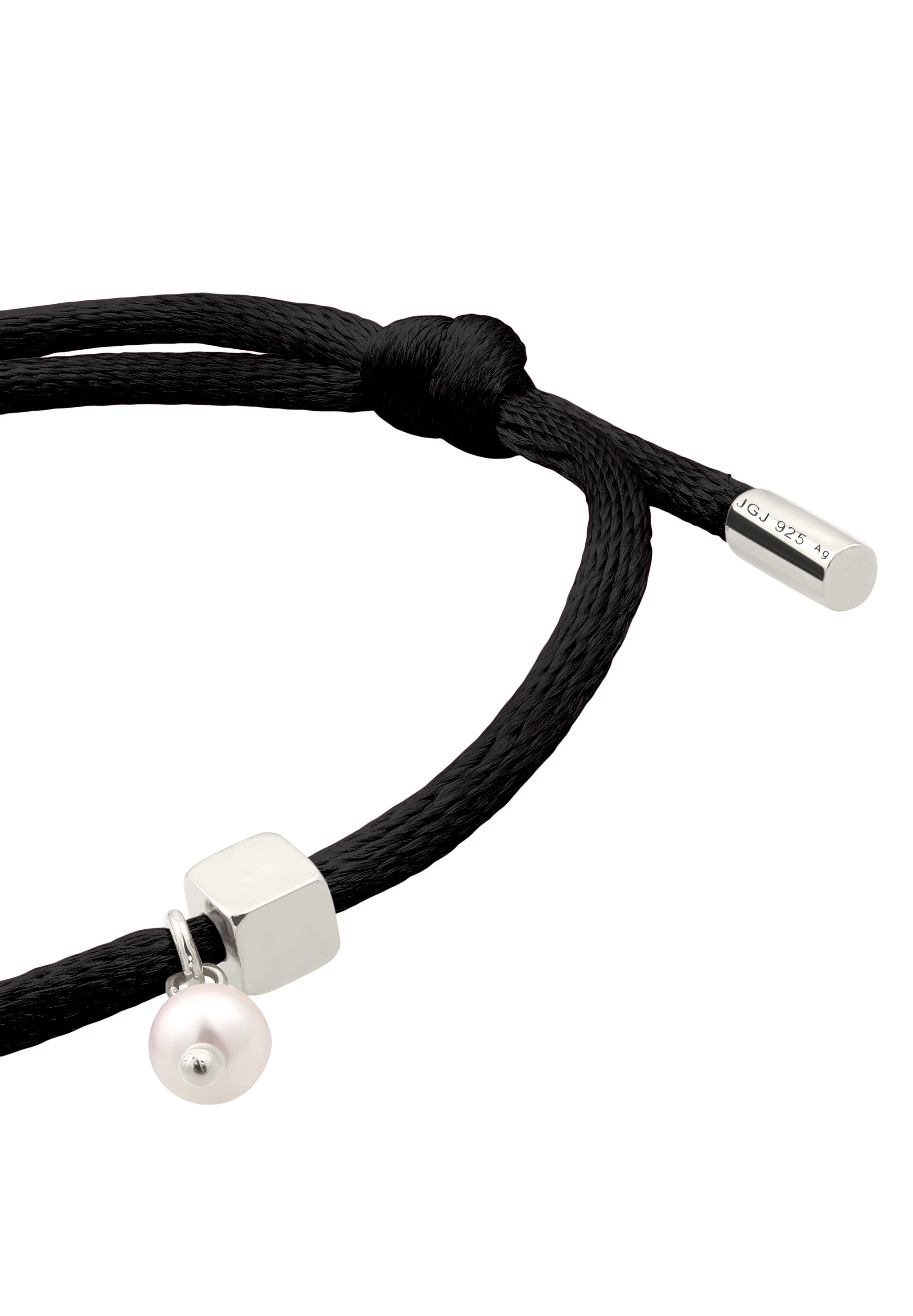 Elli Armkette »Armband Lettering Swarovski(R) Perle White 925 Sterling Silber vergoldet«