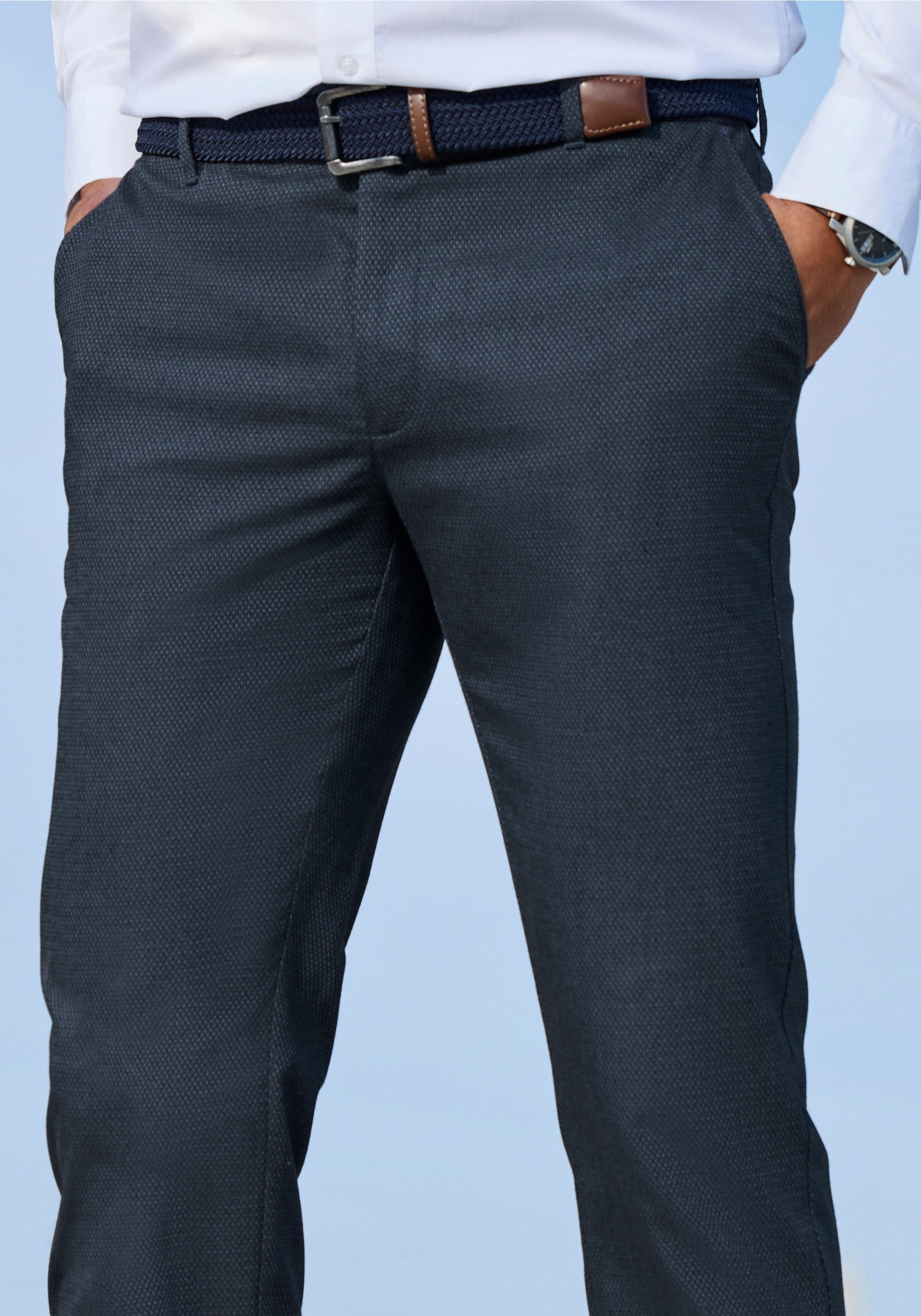 H.I.S Stoffhose »aus leicht elastischer Baumwollmix-Qualität«  bequeme Hose aus leicht elastischer Struktur-Qualität