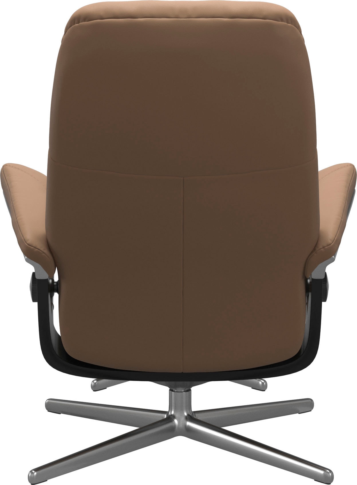 Stressless® Relaxsessel »Consul« Set, Relaxsessel mit Hocker,  mit Hocker, mit Cross Base, Größe S, M & L, Holzakzent Schwarz