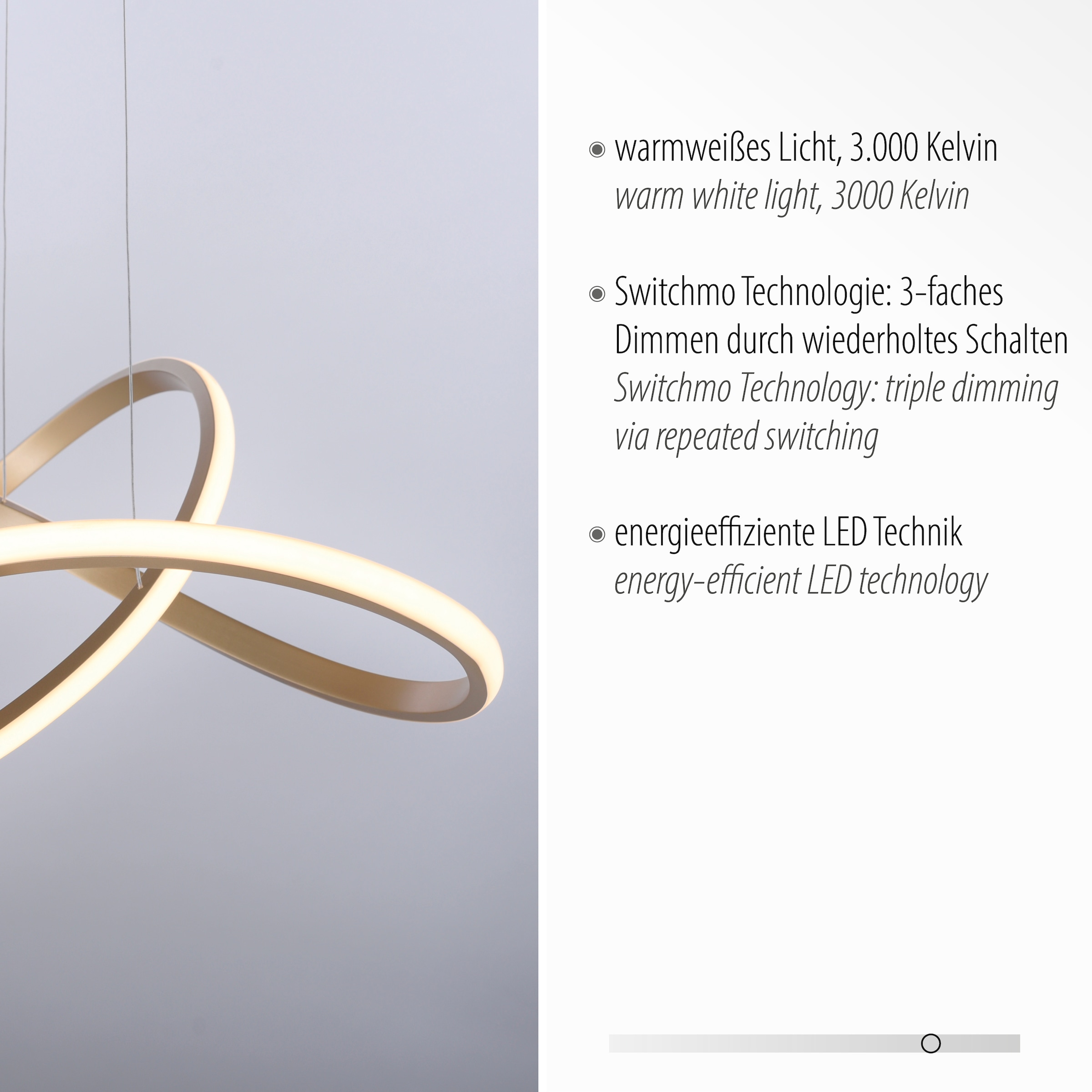 JUST LIGHT Pendelleuchte »MARIA«, 1 flammig, Leuchtmittel LED-Board | LED fest integriert, LED, dimmbar, Switchmo