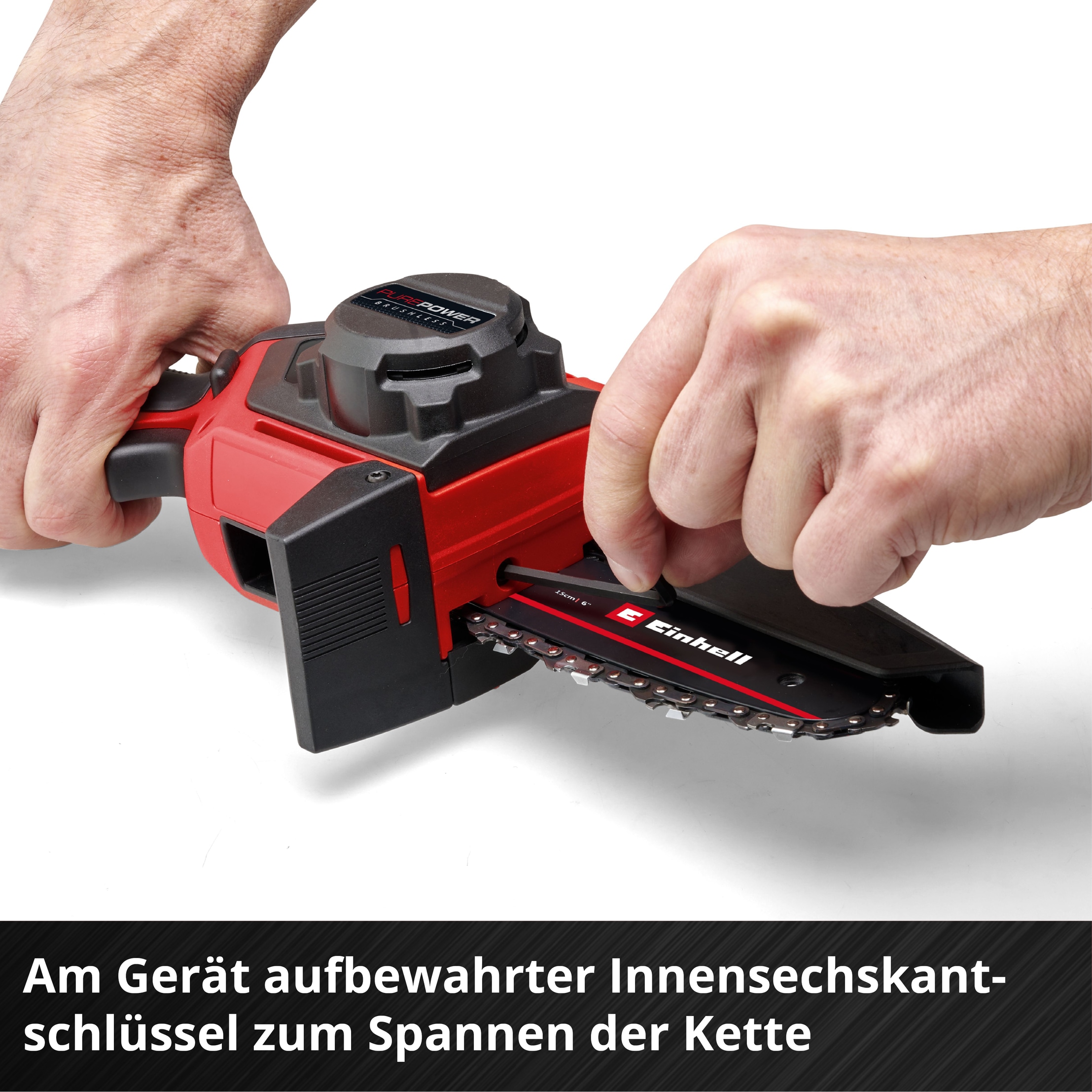 Einhell Akku-Kettensäge »GE-PS 18/15 Li BL-Solo«, (4 tlg.)