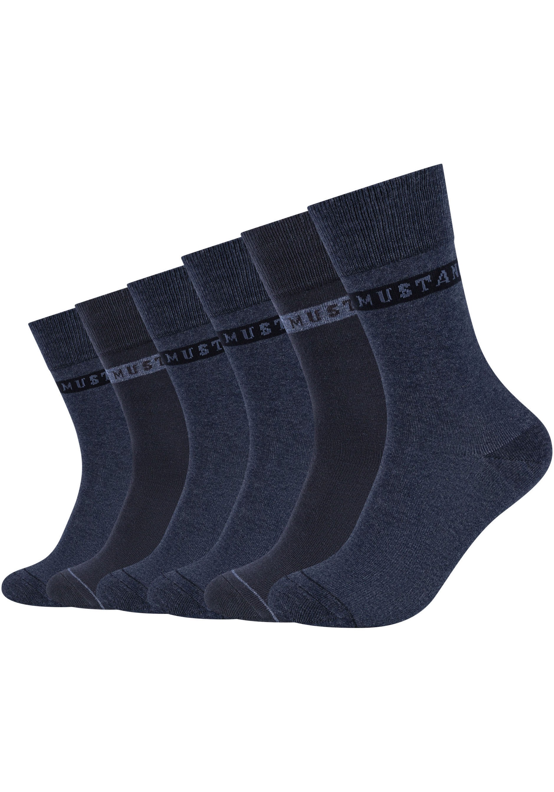 MUSTANG Socken »casual«, (6er Pack), mit Weicher und elastischer Komfortbund