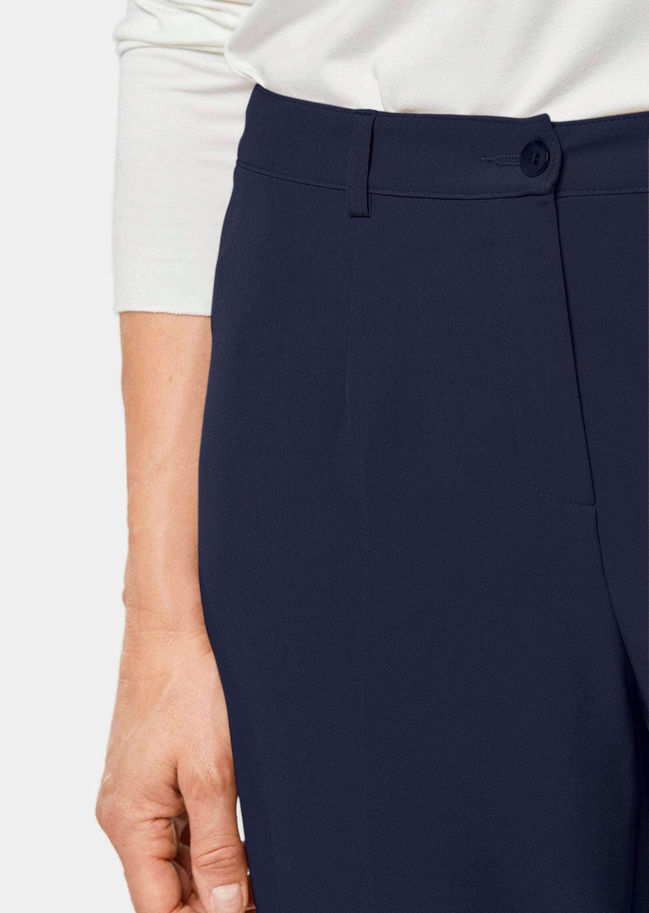 GOLDNER Stoffhose »Kurzgröße Hose mit Gürtelschlaufen in pflegeleichter Qualität«