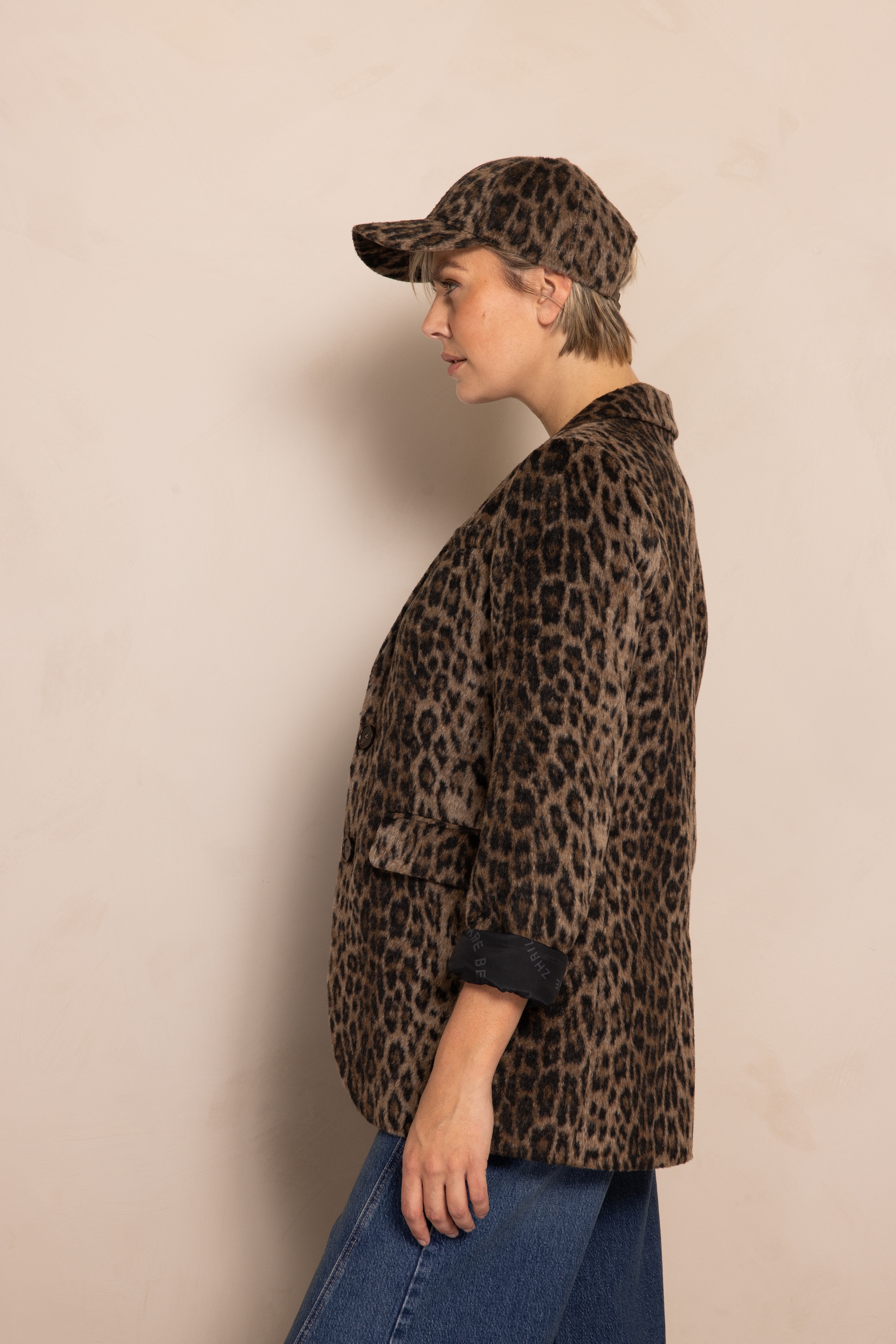 Zhrill Jackenblazer »ZHELLIE« Fake Fur, mit Animal-Leo-Print