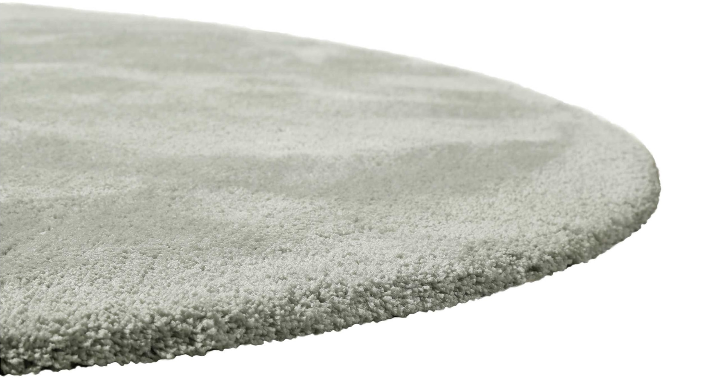 Homie Living Teppich »Pisa«, rund, 25 mm Höhe, Hochflor, Microfaser, uni, weich, Shaggy, Wohnzimmer, Schlafzimmer