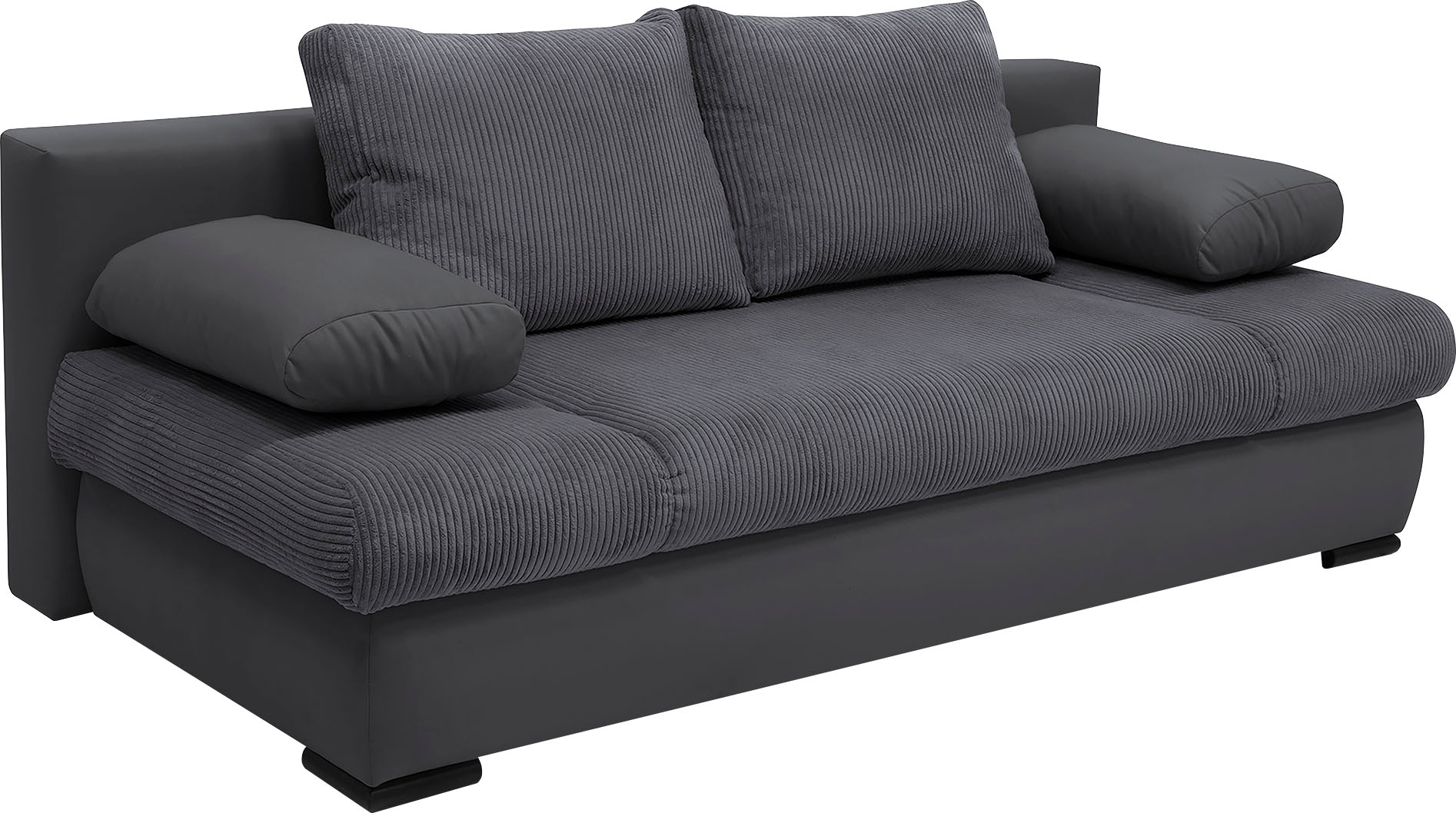 COLLECTION AB Schlafsofa »Chicago«, mit Bettfunktion und Bettkasten, im Cord-Samt Mix