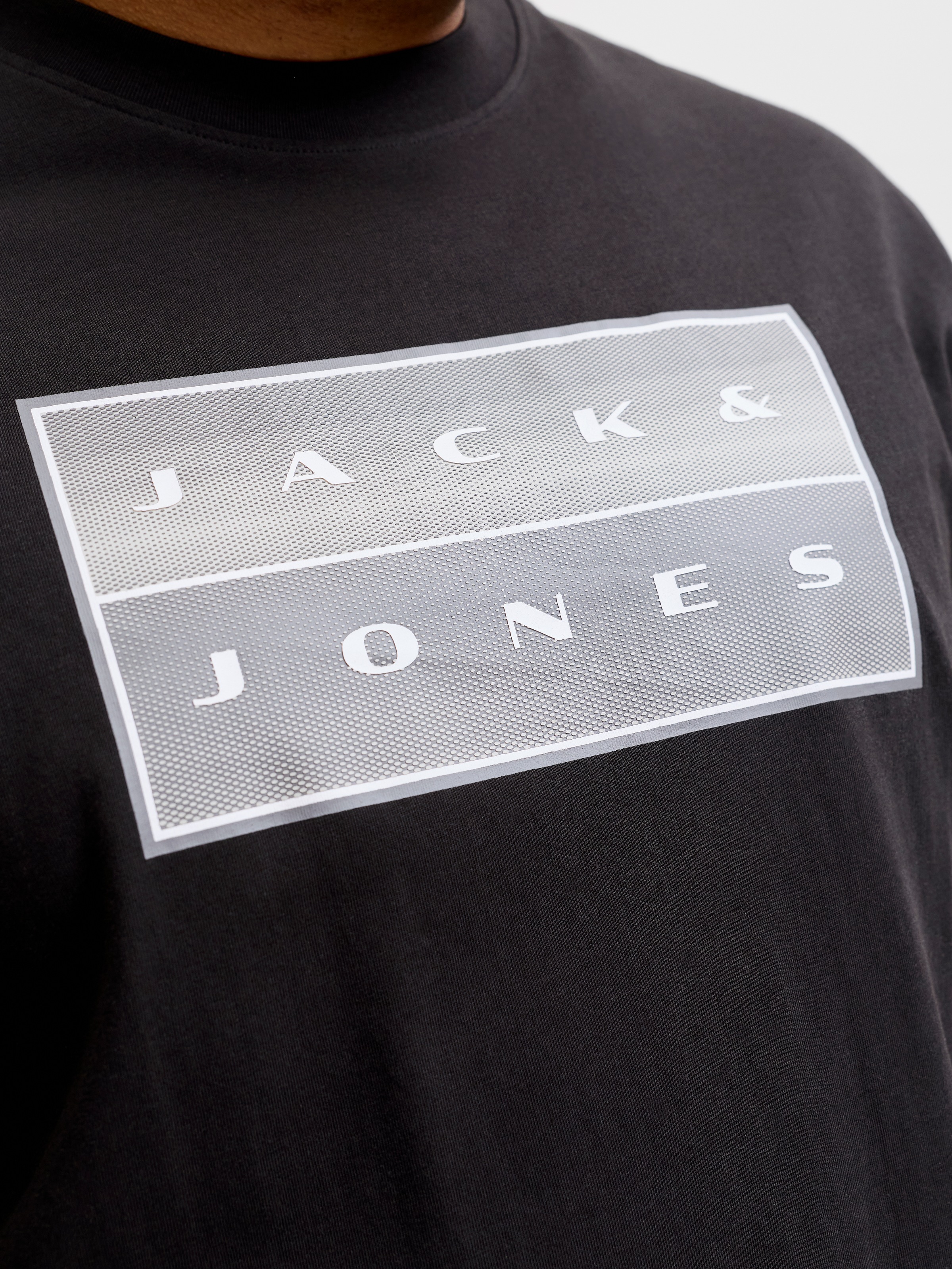 Jack & Jones PlusSize T-Shirt »JCOFUSION BOX PRINT TEE SS CN PLS« Baumwolle, regular fit