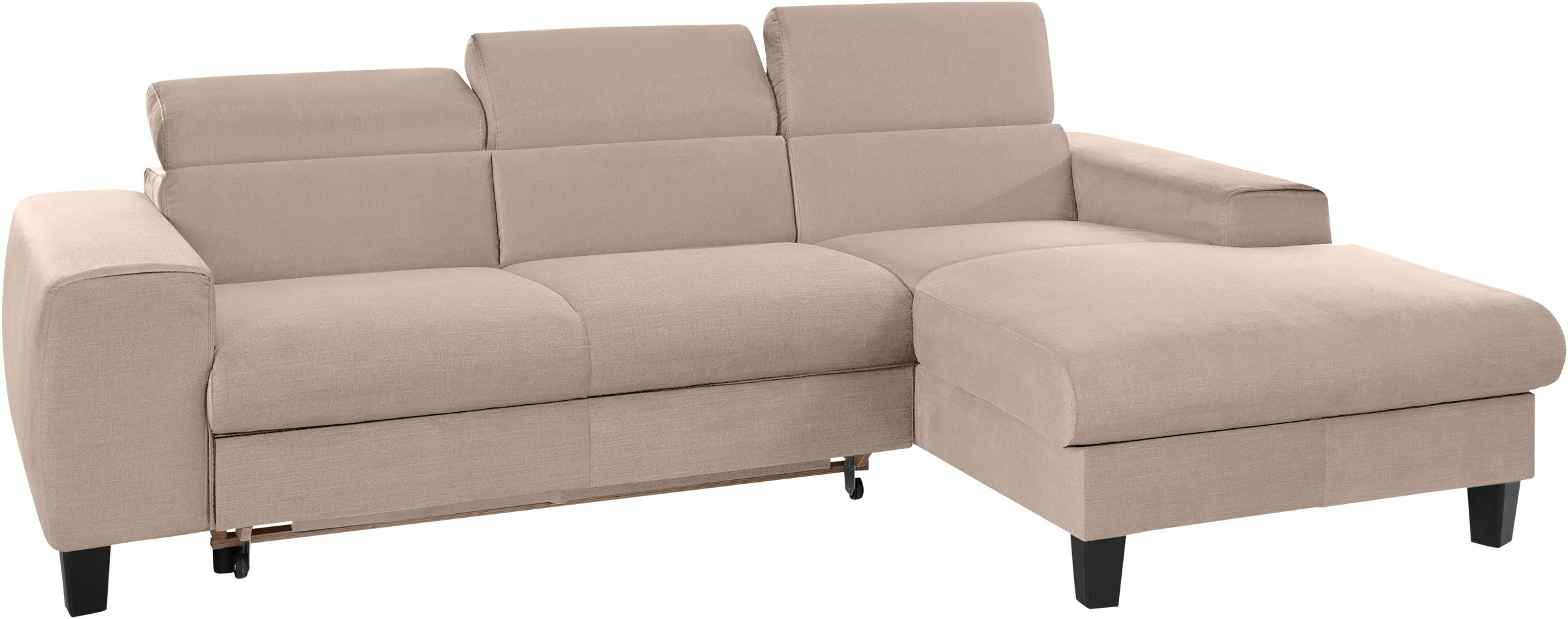 COTTA Polstergarnitur »Morven L-Form«, (Set), Set bestehend aus: Ecksofa mit Kopfteilverstellung & Hocker