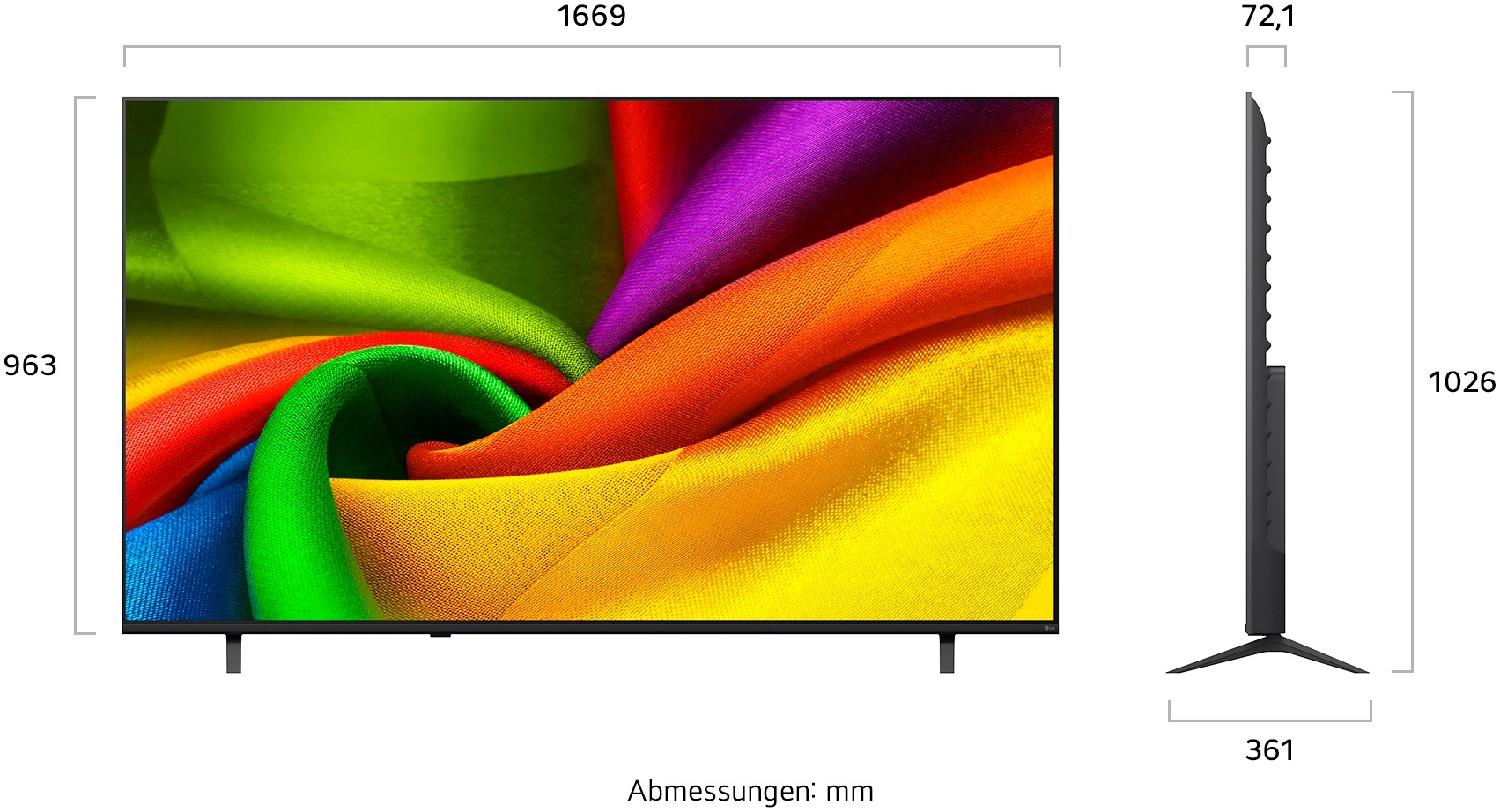 LG DLED-Fernseher »75NU850B6LA« 189 cm/75 ″ Smart-TV