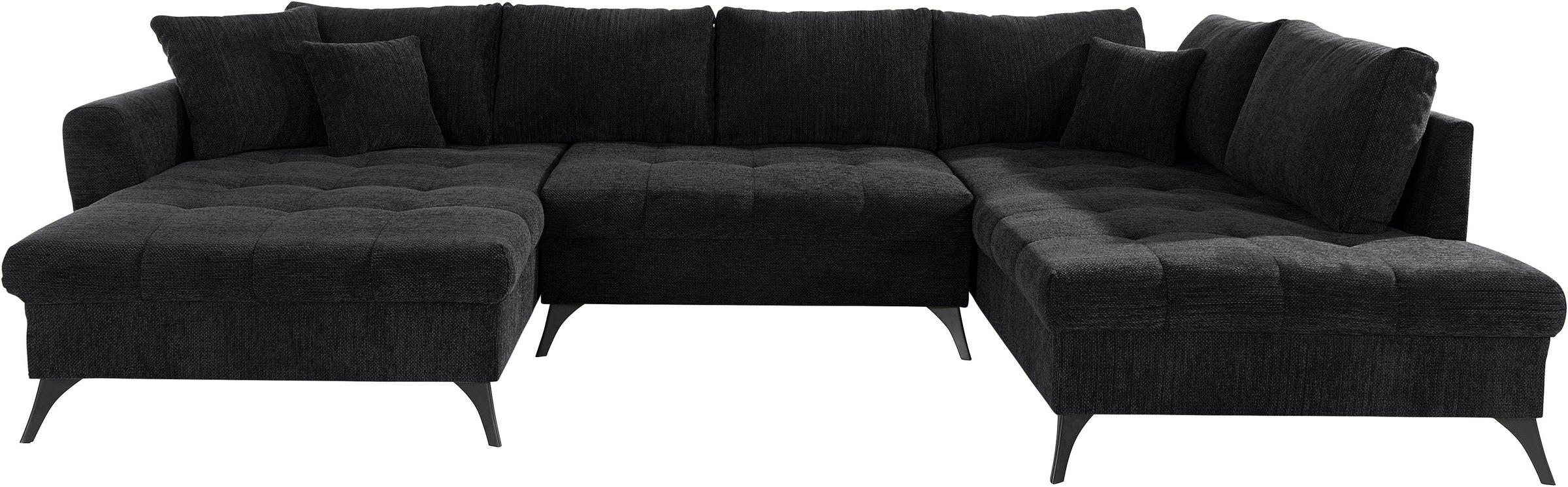 andas Wohnlandschaft »Lörby Luxus«, Belastbarkeit bis 140kg pro Sitzplatz, auch mit Aqua clean-Bezug, feine Steppung im Sitzbereich, lose Kissen