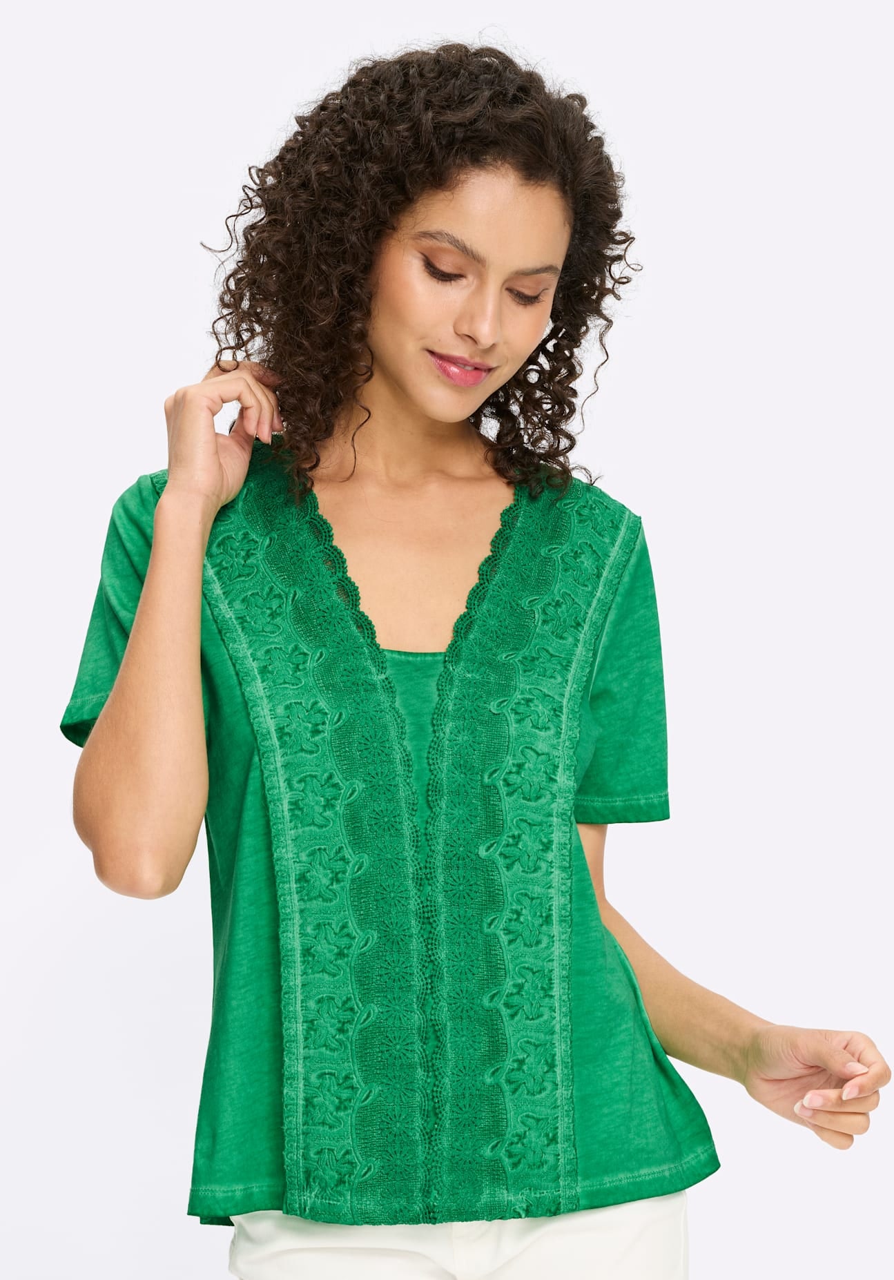 heine Spitzenshirt »Shirt« 1 tlg.