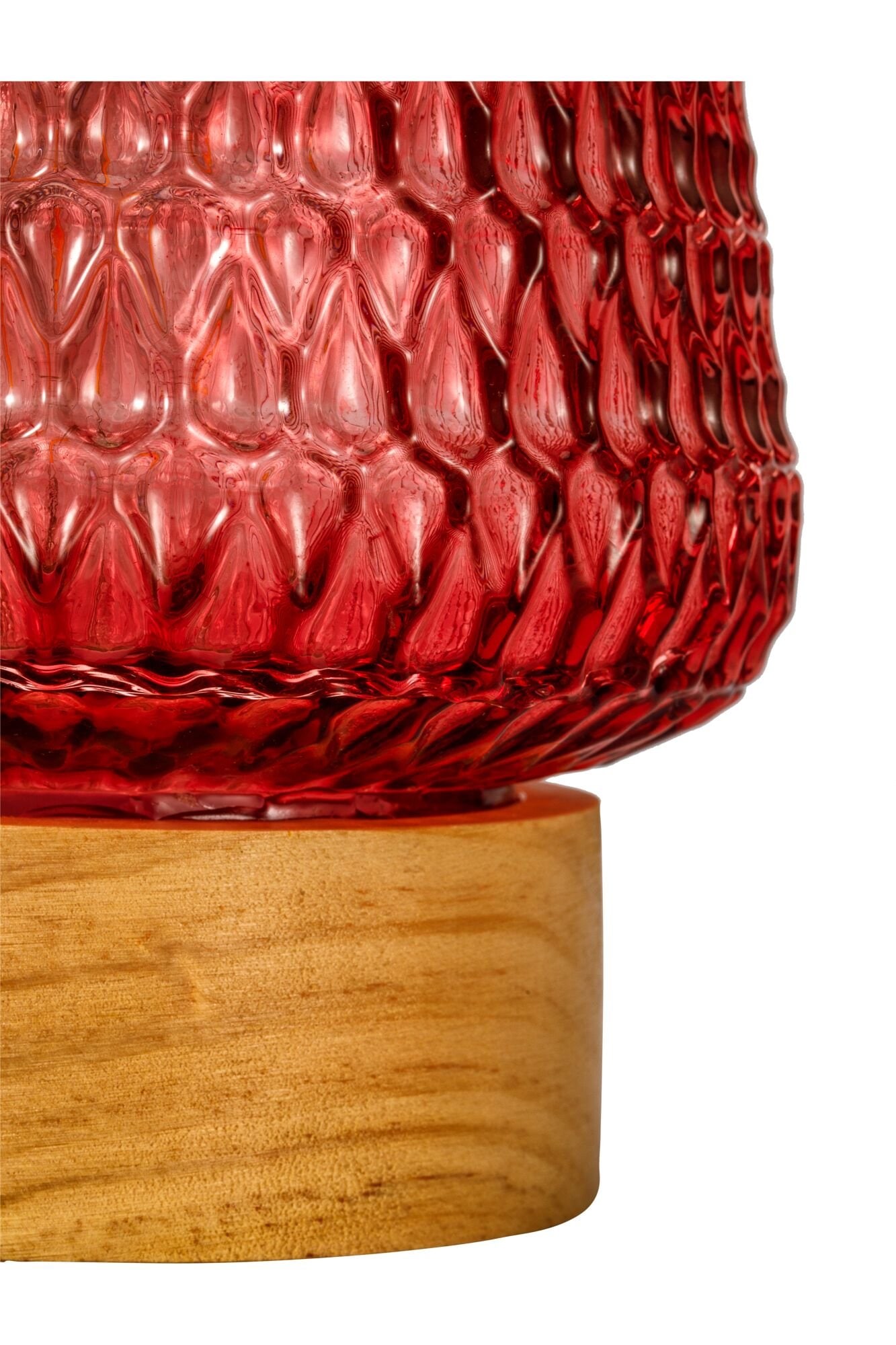 Pauleen LED Tischleuchte »Rose Glamour mobile Rosa Glas/Holz«, 1 flammig, Leuchtmittel E27 | Leuchtmittel wechselbar, E27, Timer Batterie