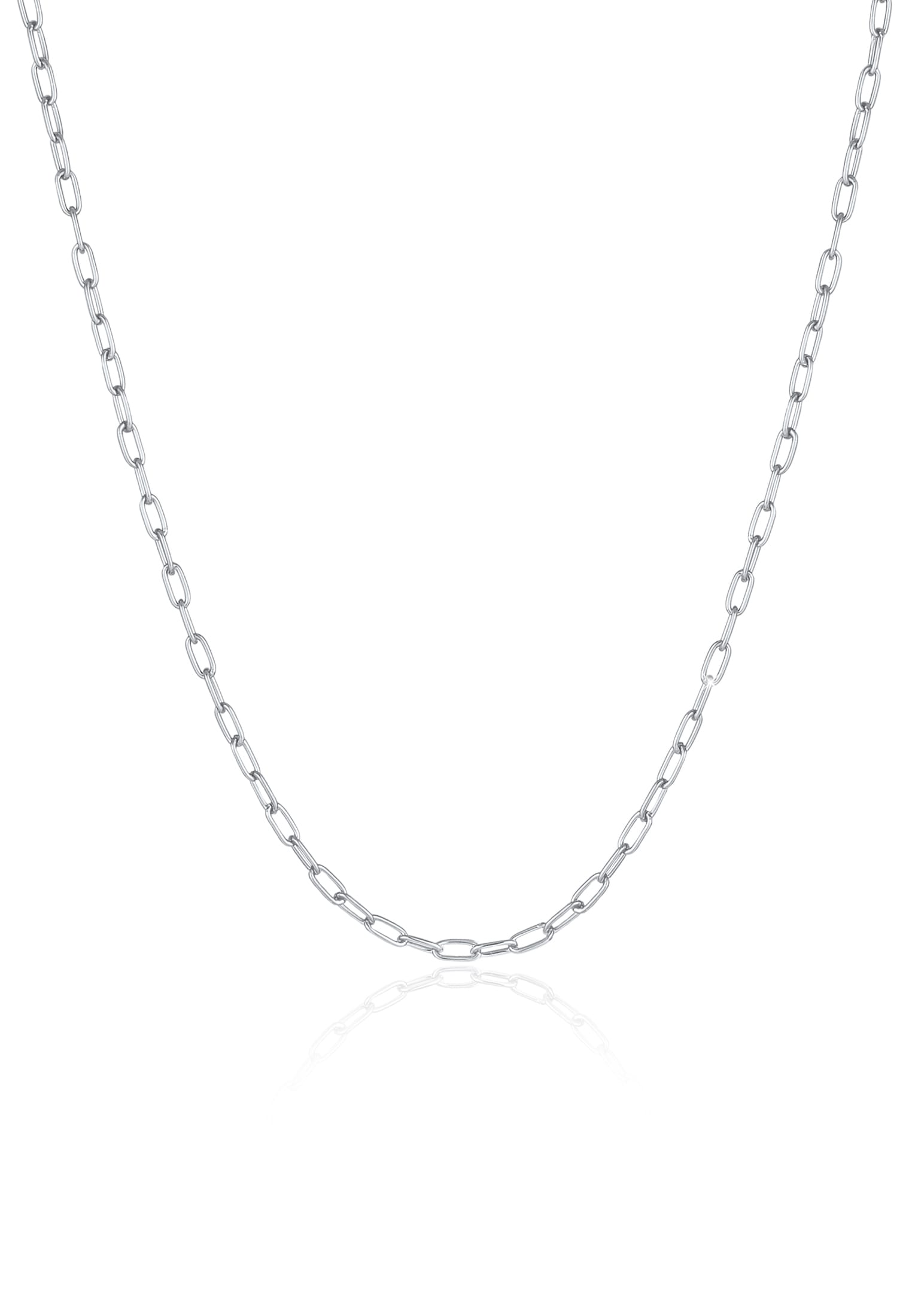 Kuzzoi Silberkette »Halskette Herren Gliederkette Oval Basic Fein 925 Silber«