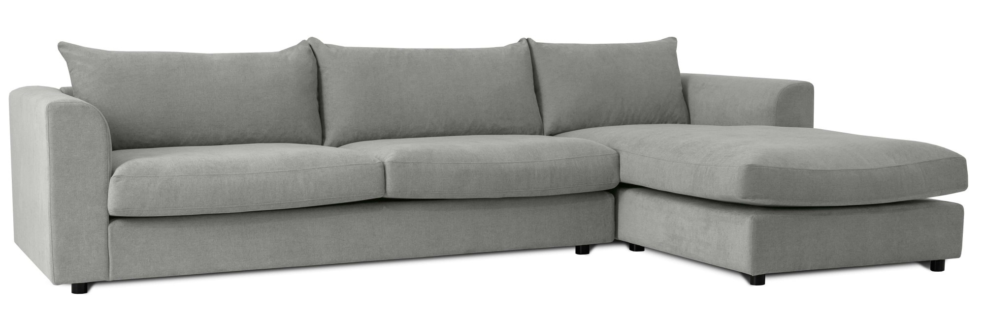LeGer Home by Lena Gercke Ecksofa »Avelina«, (2 St.), Breite 297 cm, in Cord- und Chenille- Stoff, Rückenkissen mit Federn