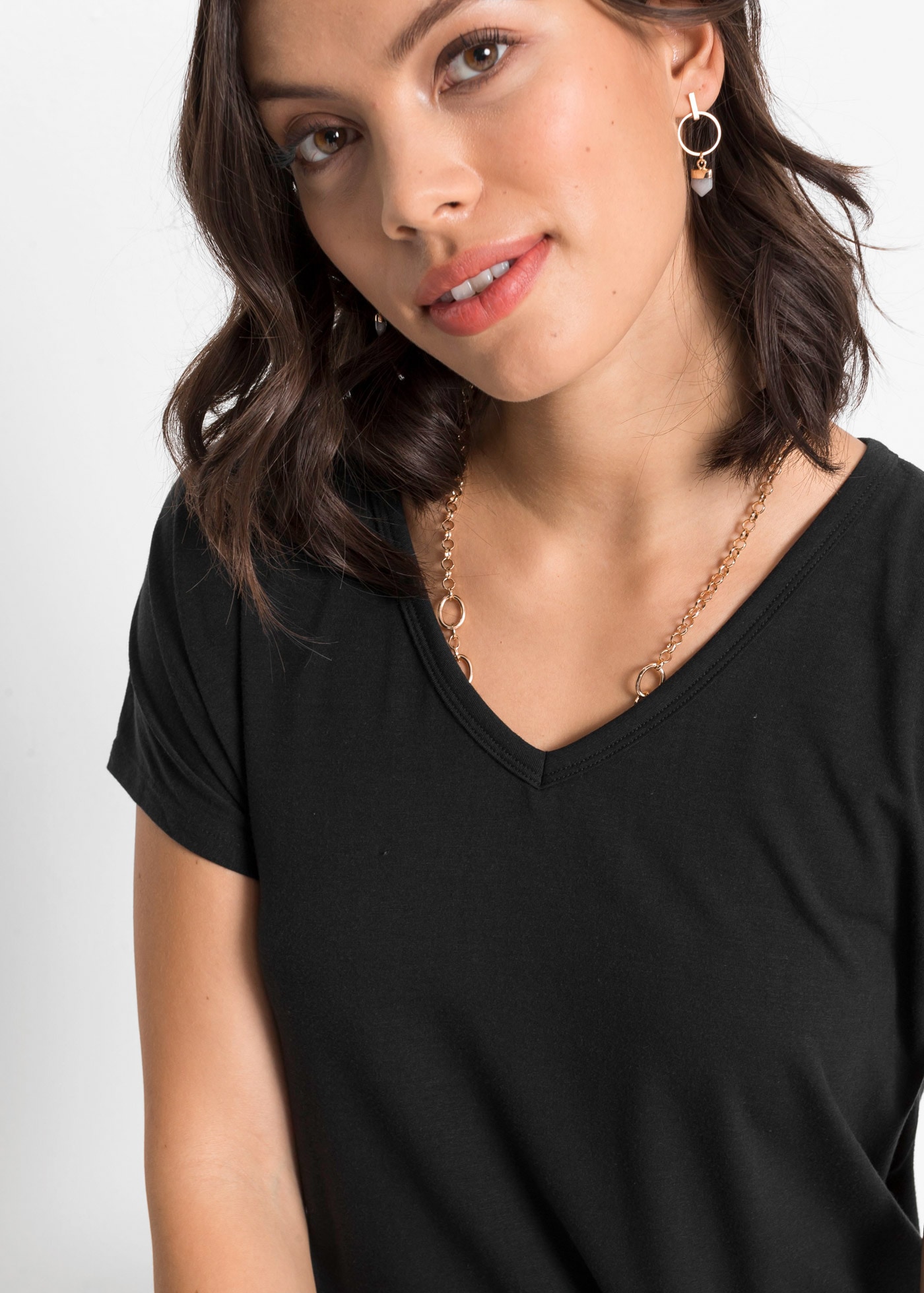 bonprix T-Shirt Shirt aus nachhaltiger Visksose