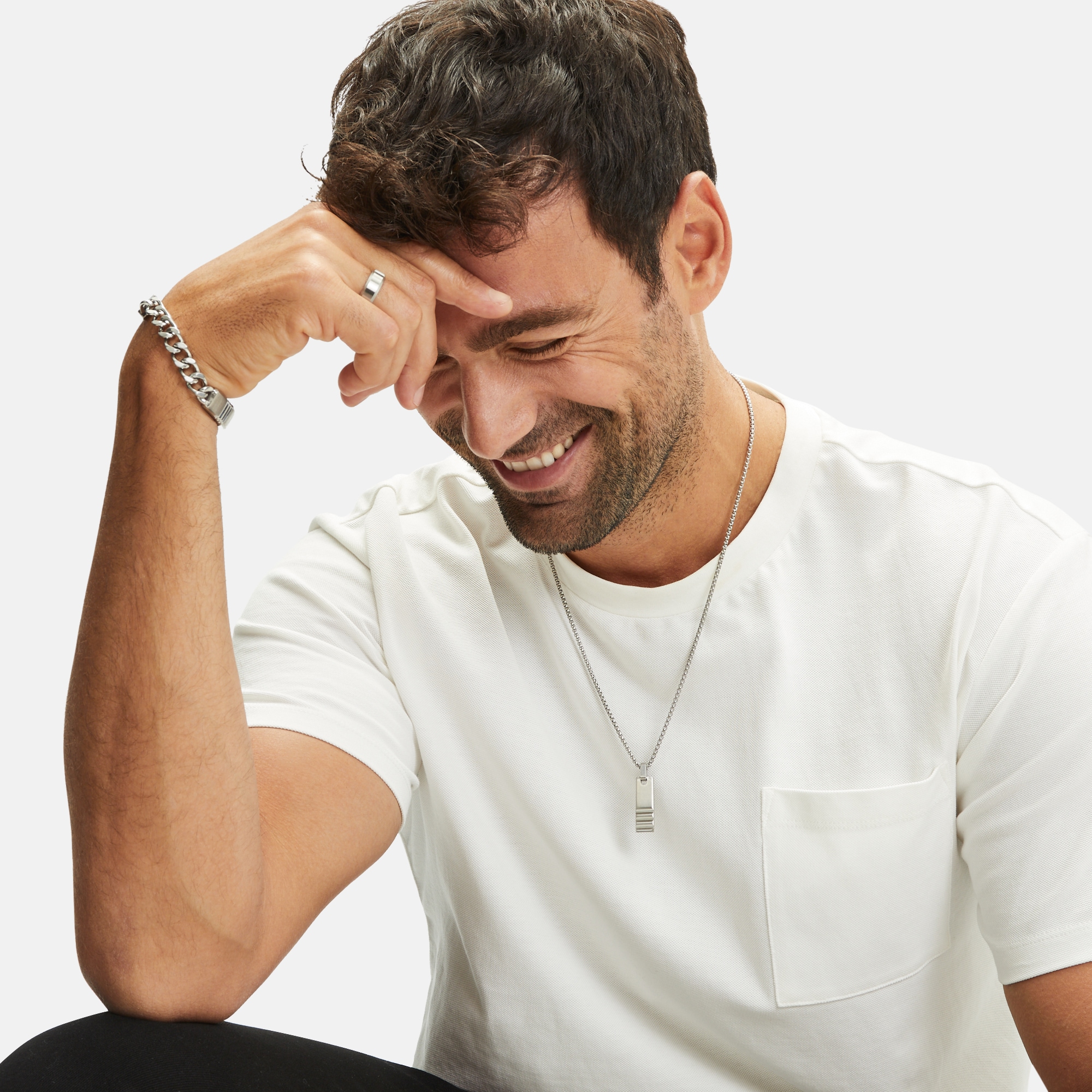 FYNCH-HATTON Fingerring »Schmuck Geschenk Edelstahl Ring Curb Kerben«