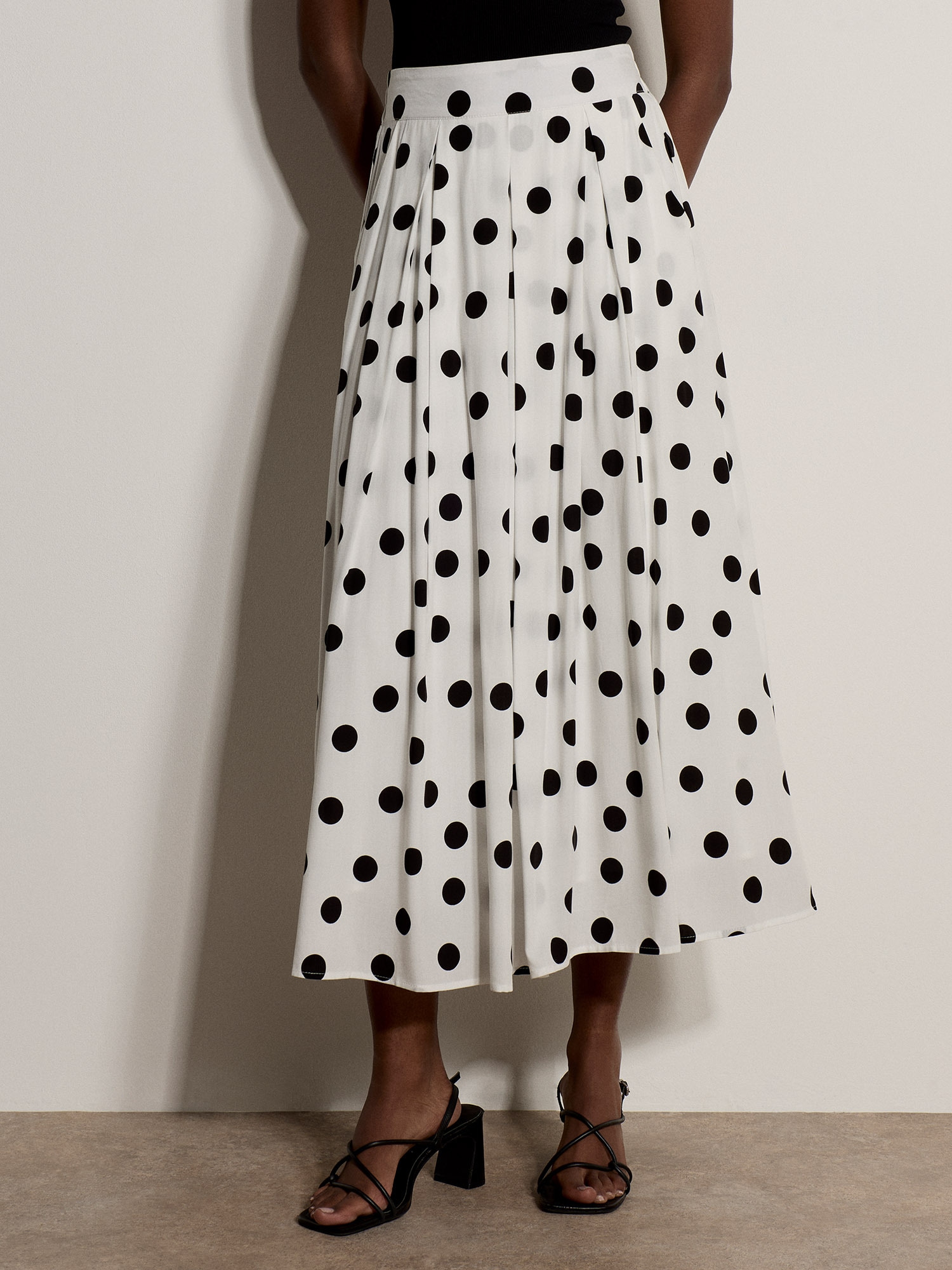 Apricot Midirock »Midi-Rock in A-Linie« mit Polka-Dots