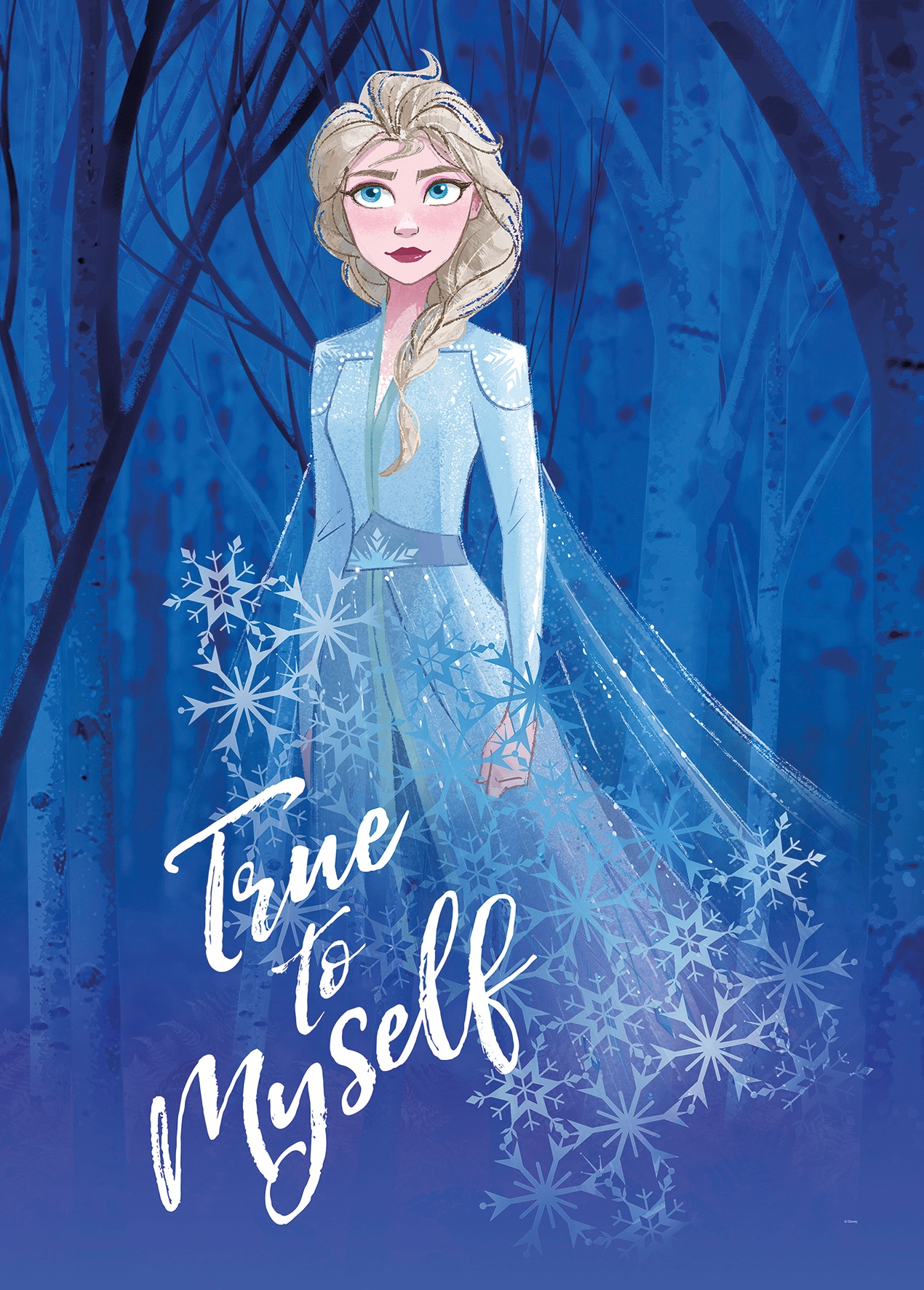 Poster »Frozen 2 Elsa true to myself«, Disney, (1 St.), Kinderzimmer, Schlafzimmer,...