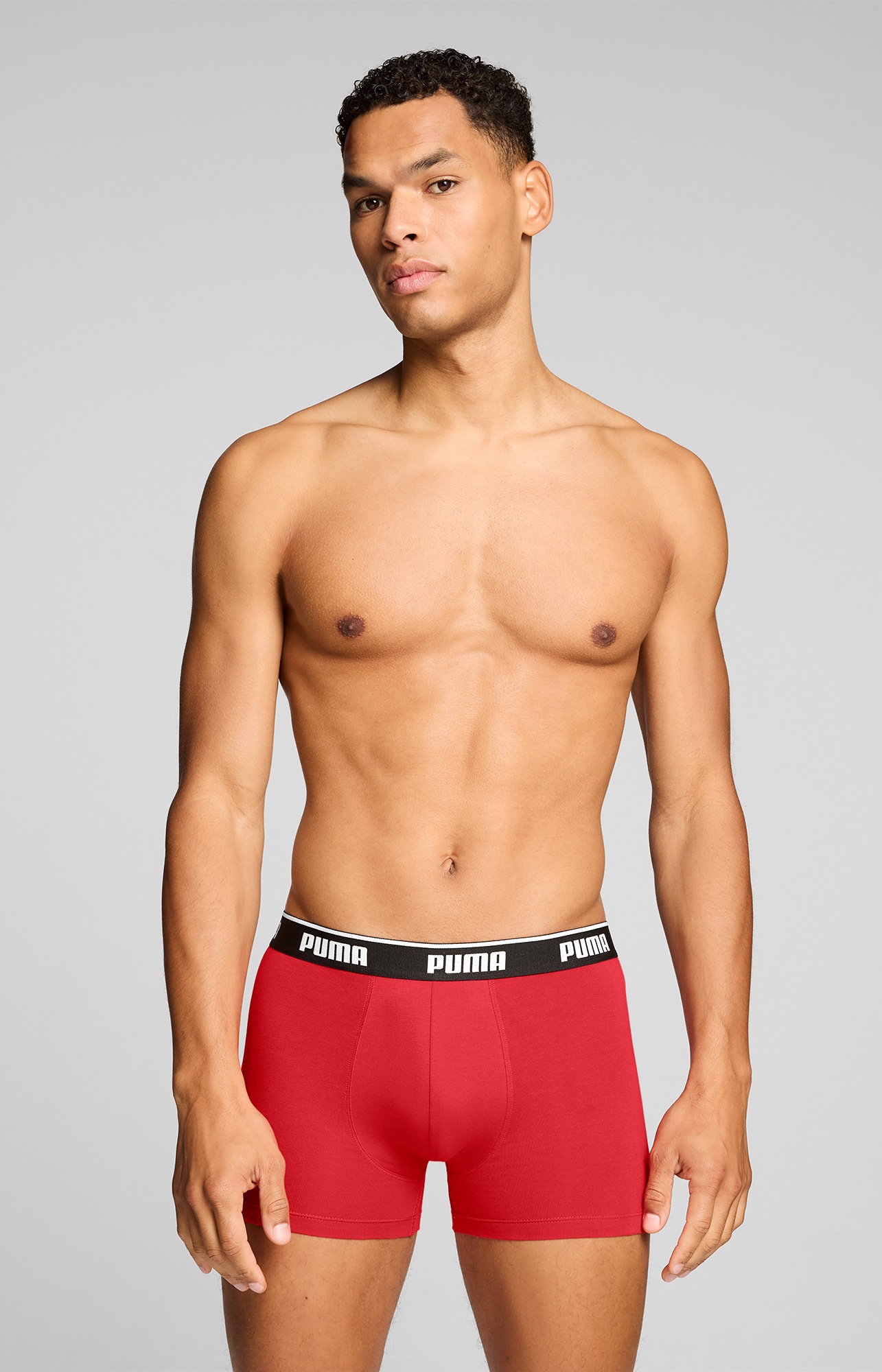 PUMA Boxershorts »PUMA MEN EVERYDAY BASIC BOXERS« 3er Pack,  Komfortabler elastischer Logobund