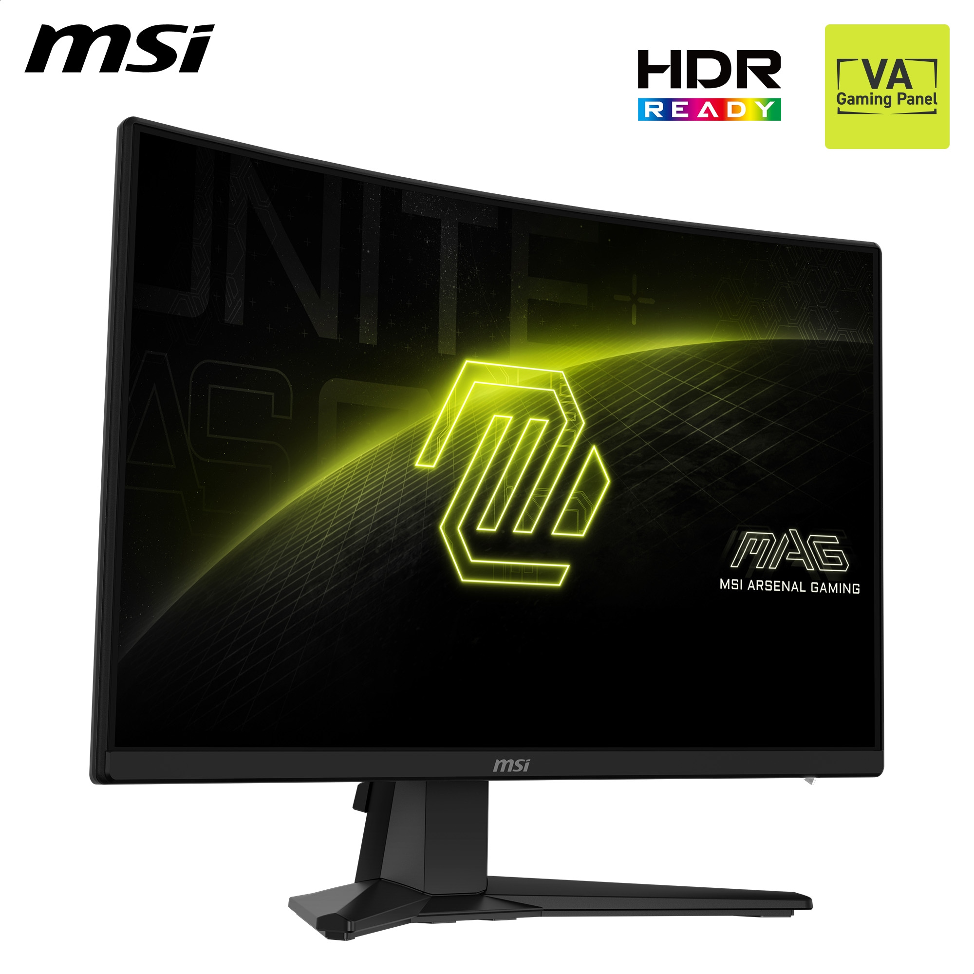 MSI Curved-Gaming-Monitor »MAG 242C«, 59,9 cm/24 Zoll, 1920 x 1080 px, Full HD, 1 ms Reaktionszeit, 180 Hz, neig-,schwenk-, höhenverstellbar, Pivot.Speaker
