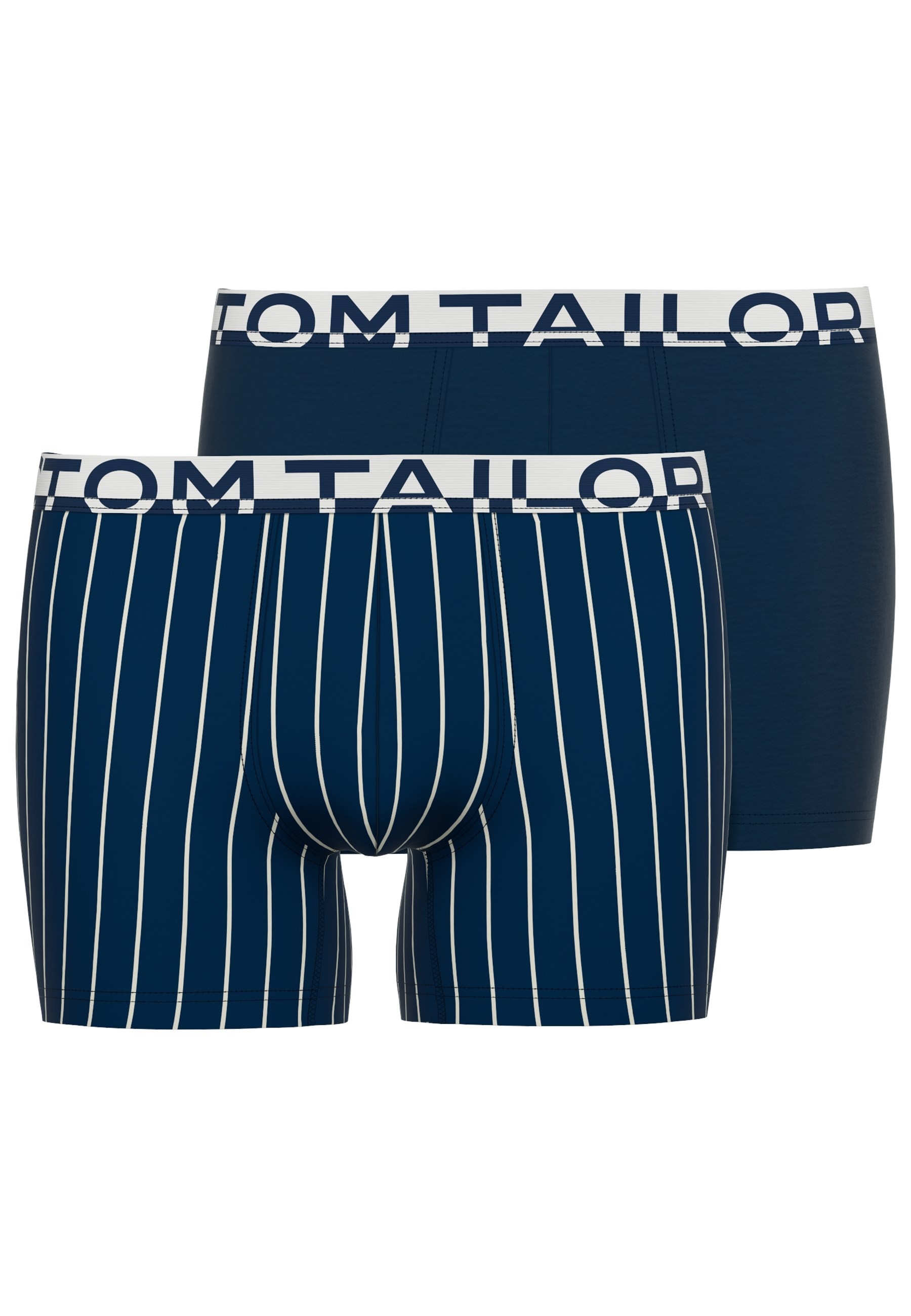 TOM TAILOR Boxershorts »Kentucky«, (2er Pack), weich, bequem, eng, elastisch, atmungsaktiv Logobund, Baumwollmix