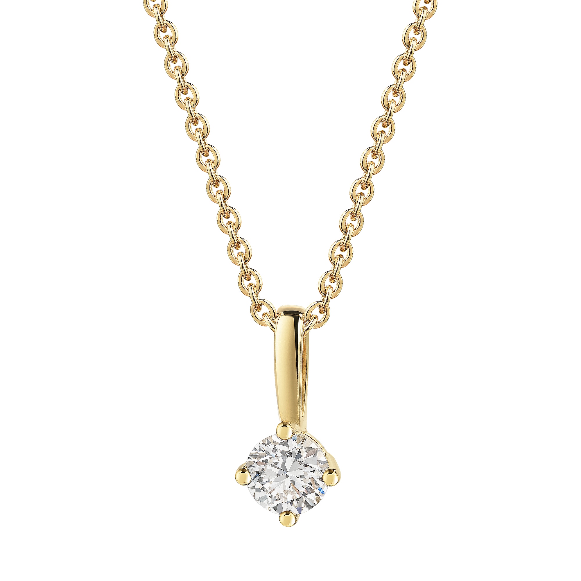 Firetti Kette mit Anhänger »Schmuck Geschenk Silber 925 Halskette Anhänger Solitär Lab Grown« mit Brillant