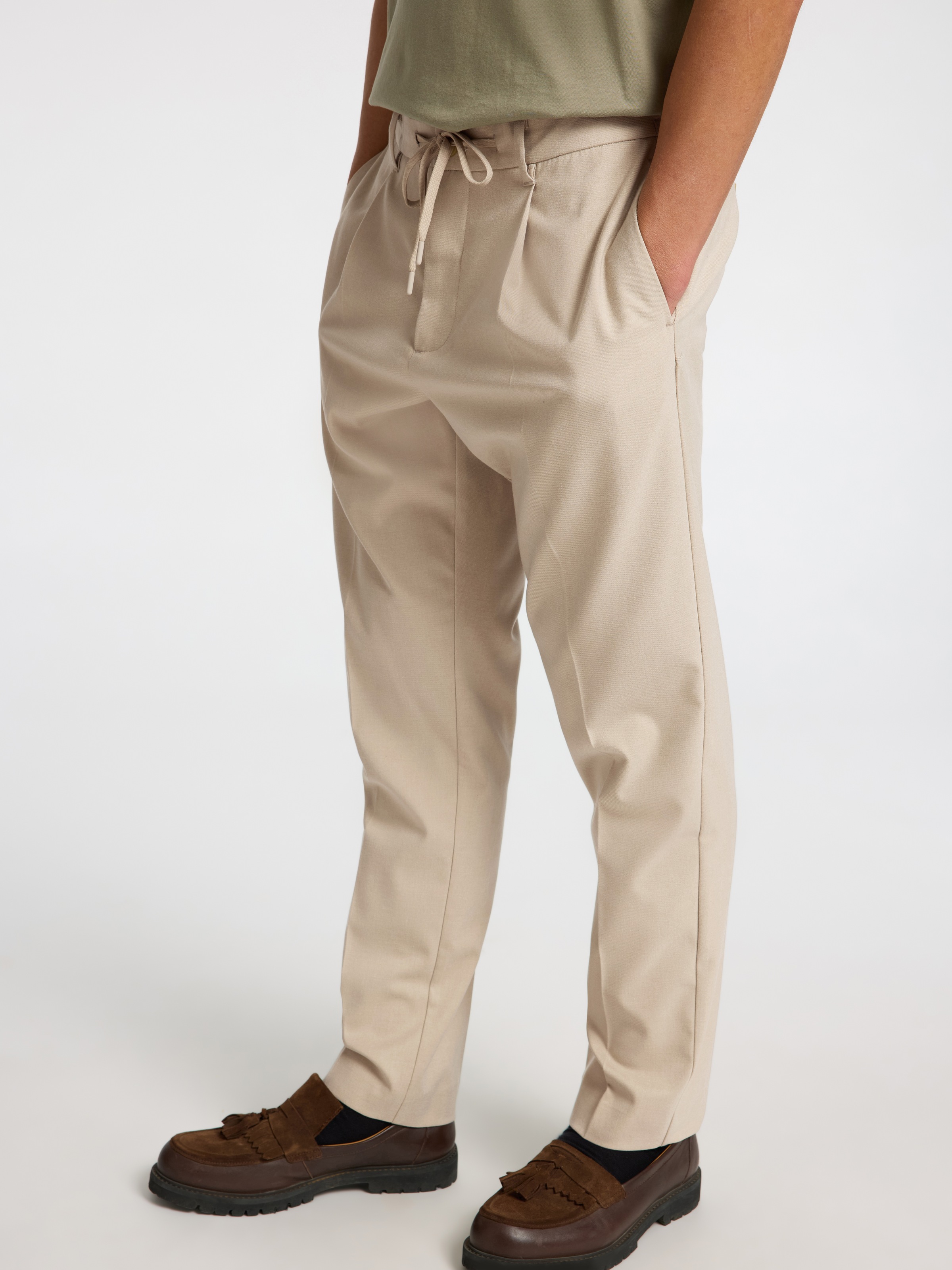 SELECTED HOMME Chinohose »SLH190-REG TAPERED LEROY PLEAT PANT NOOS«