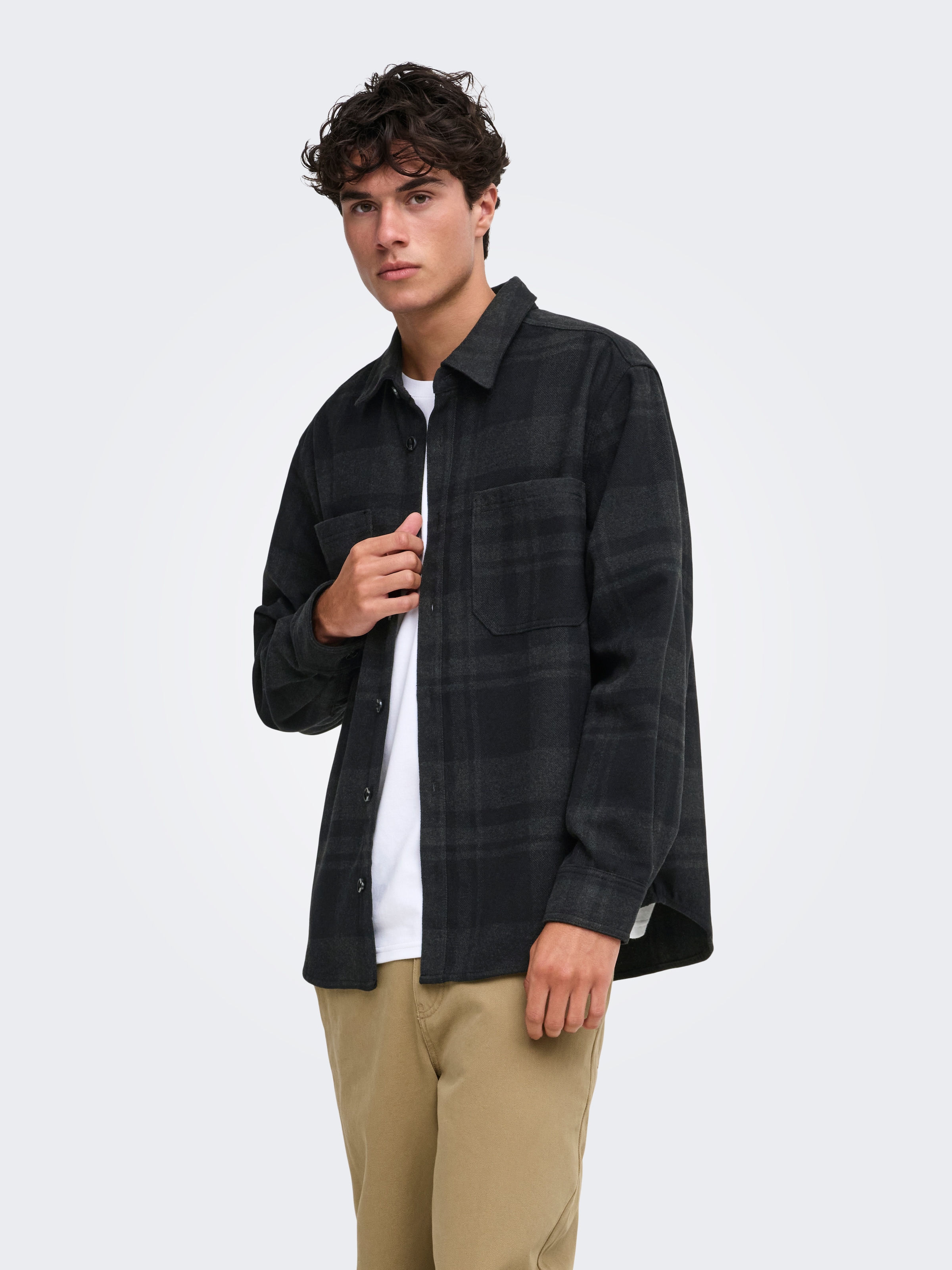 ONLY & SONS Karohemd »ONSALP CHECKED OVERSHIRT NOOS« Materialmix, regular fit