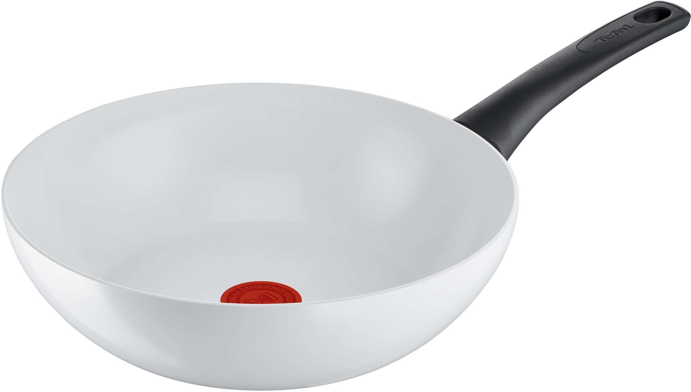 Tefal Wok »C41719 Ceramic Control«, Aluminium, (1 tlg.), sichere Keramikversiegelung, Thermo-Signal Temperaturindikator, hergestellt in Frankreich, leichte Reinigung, induktionsgeeignet, Ø 28 cm
