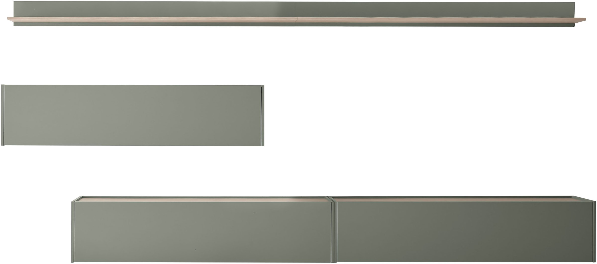 INOSIGN Wohnwand »City/Giron, moderne Anbauwand, Komplettset in vielen Farben verfügbar« Set, 5 Stk. tlg. enthält drei Hängeschränke & zwei Wandboards