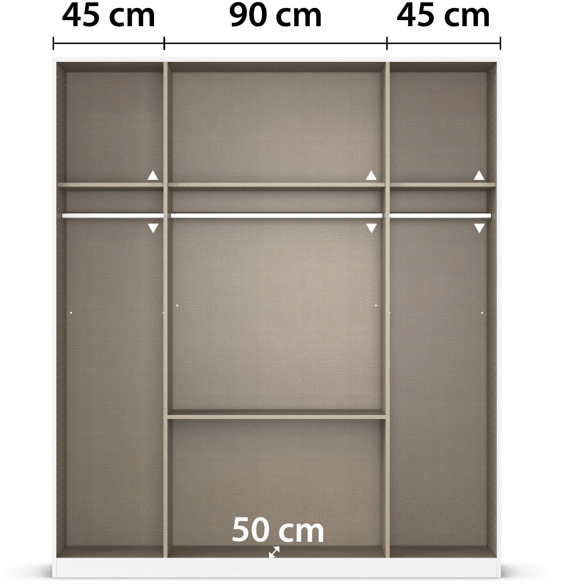 rauch Schlafzimmer-Set »Komplettschlafzimmer Schlafzimmer BURANO mit Schrank in 3 Breiten,« Set, 4 Stk. tlg. Bett 180x200 cm und 2 Nachttischen MADE IN GERMANY