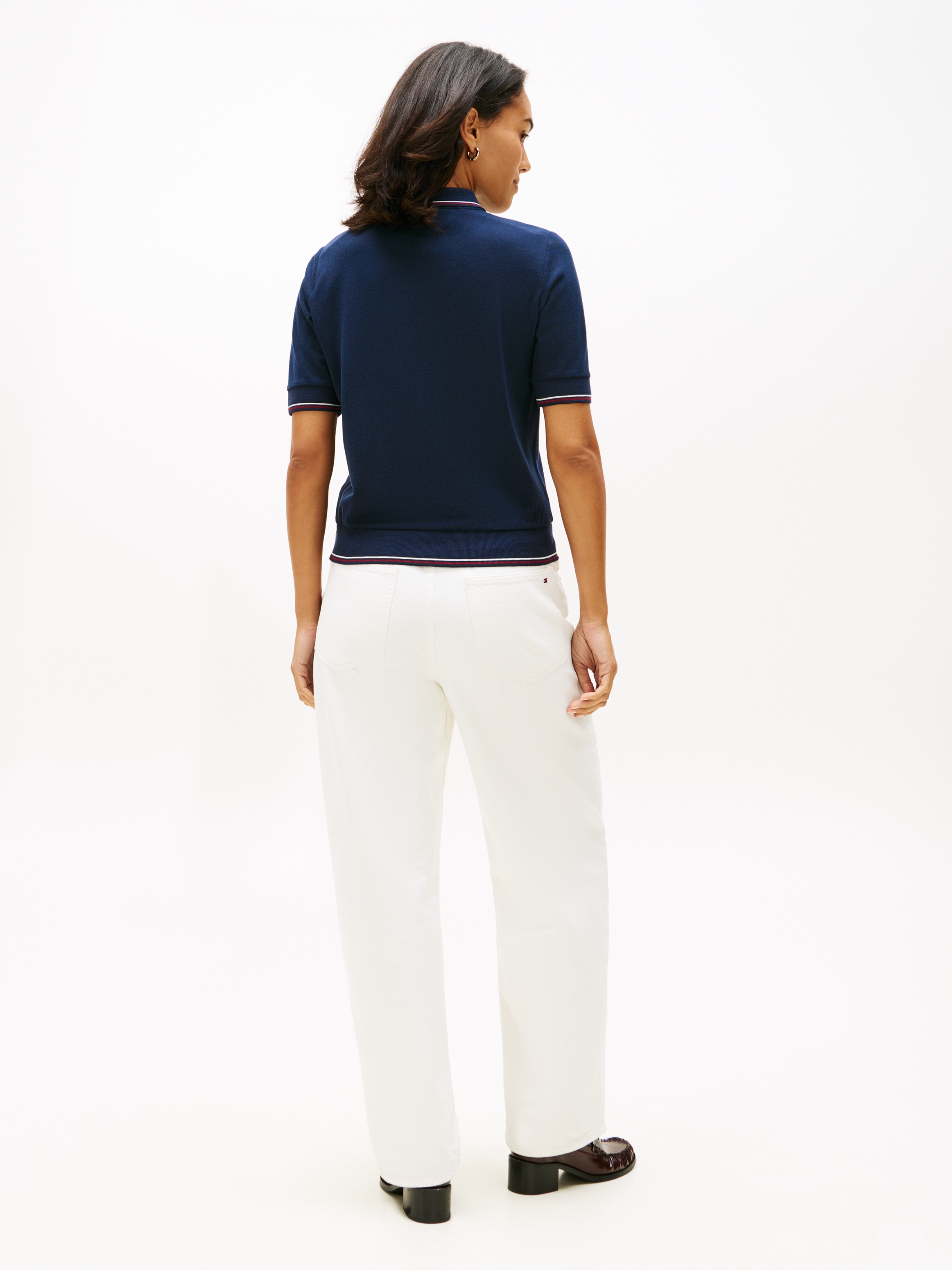 Tommy Hilfiger Poloshirt »TH SCRIPT LYOCELL ZIP SS POLO«