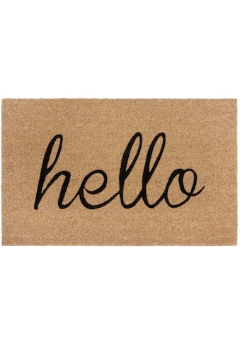 Fußmatte »Kokos Handwritten Hello«, rechteckig