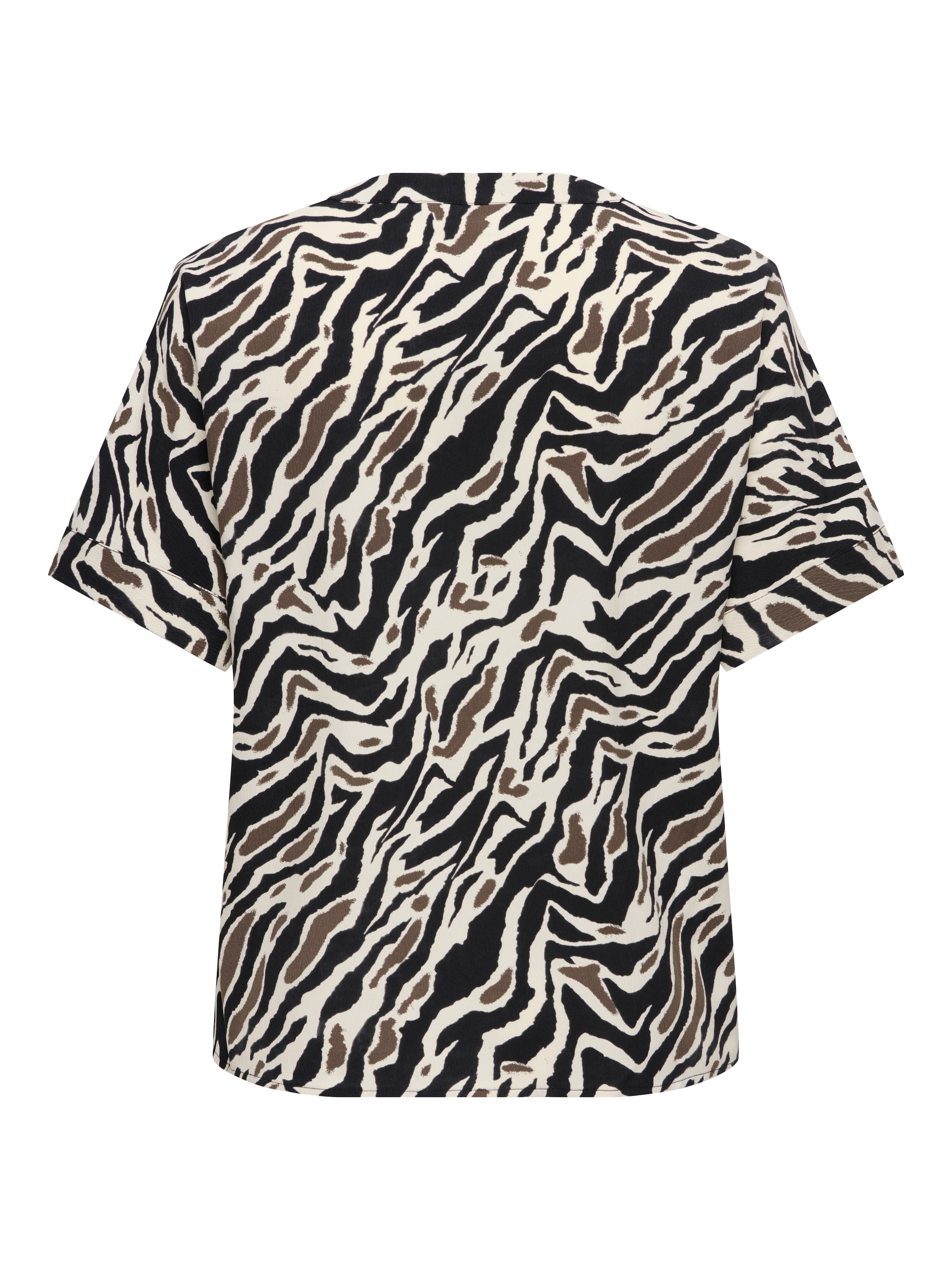 ONLY CARMAKOMA V-Shirt »CARELITE S/S V-NECK FOLD-UP TOP AOP«