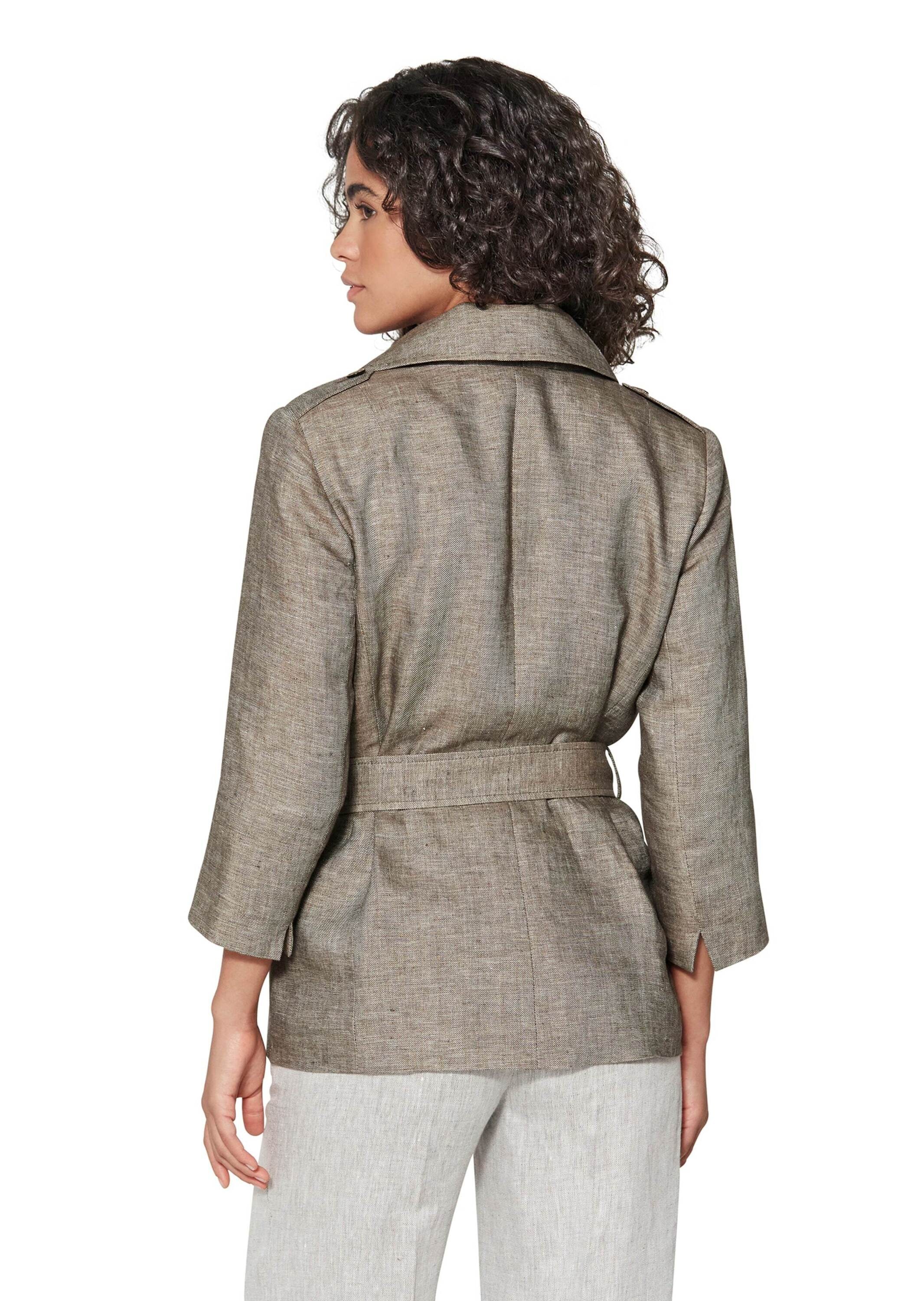MADELEINE Kurzjacke »Jacke Leinenjacke mit Bindegürtel und 3/4-Ärmeln«