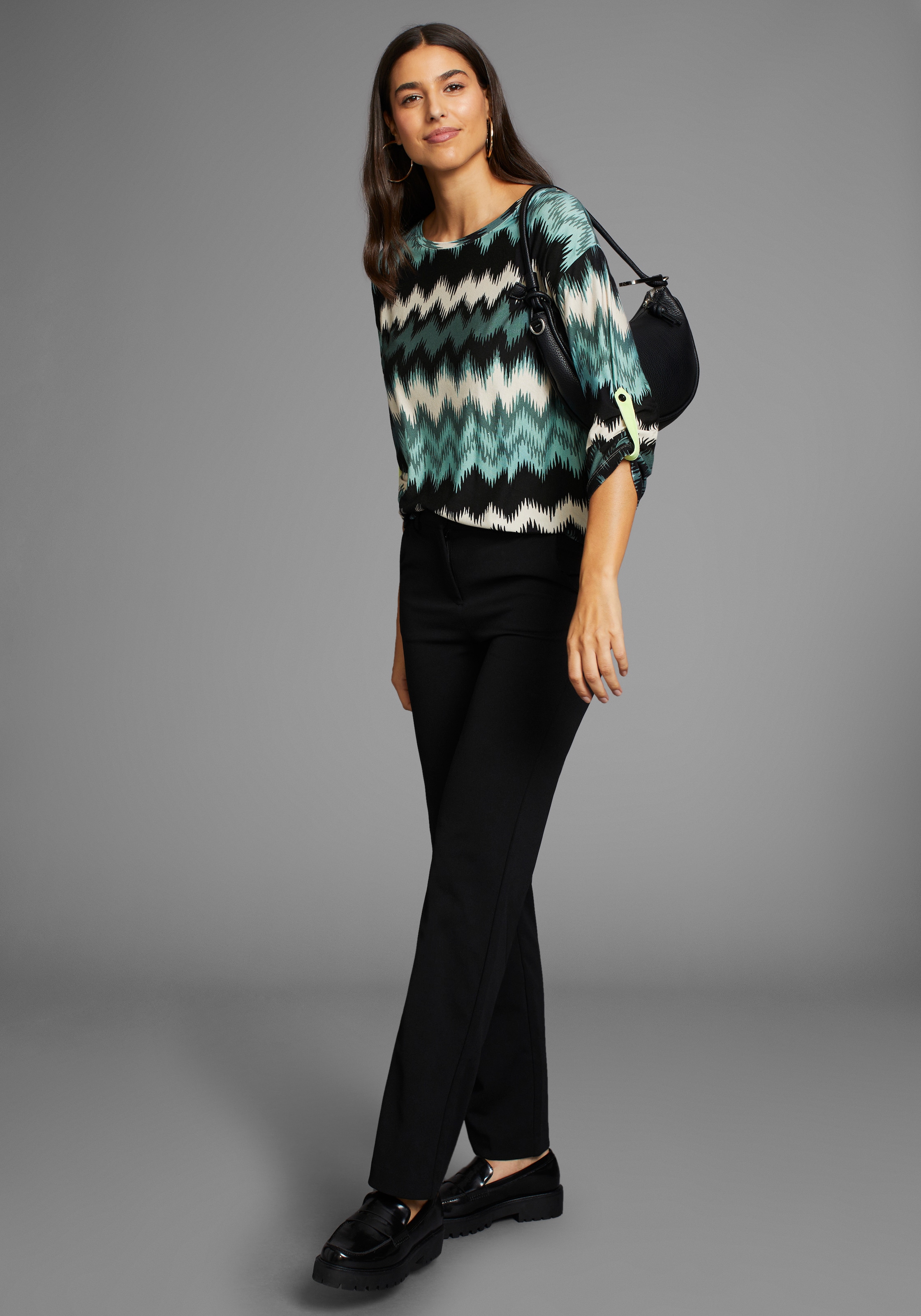 Laura Scott 3/4-Arm-Shirt, mit Allover-Print