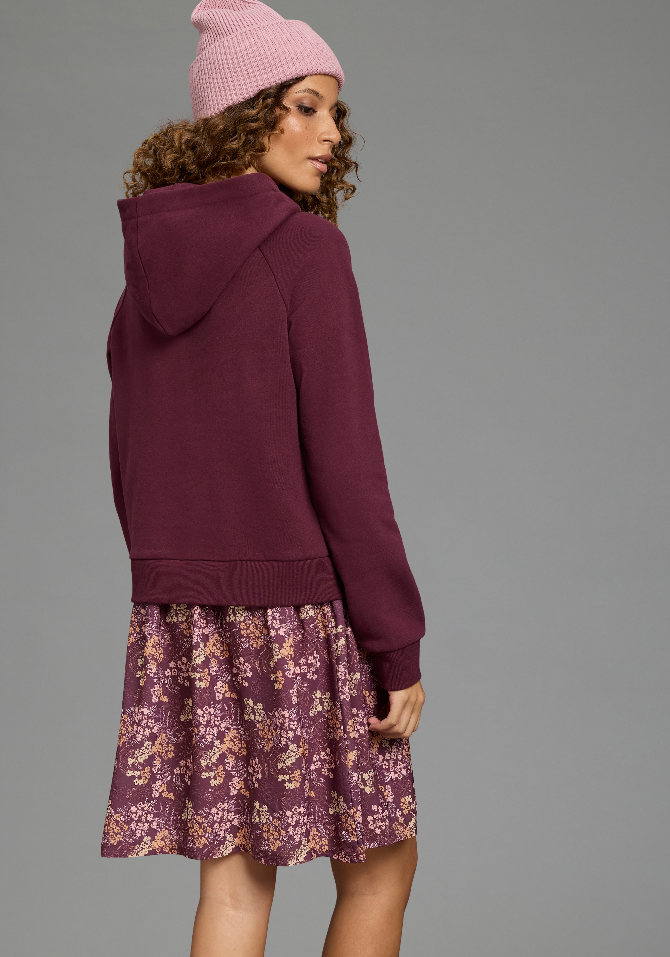 KangaROOS 2-in-1-Kleid mit angesetztem Rockteil, mit Langarm, aus Sweatware und Web