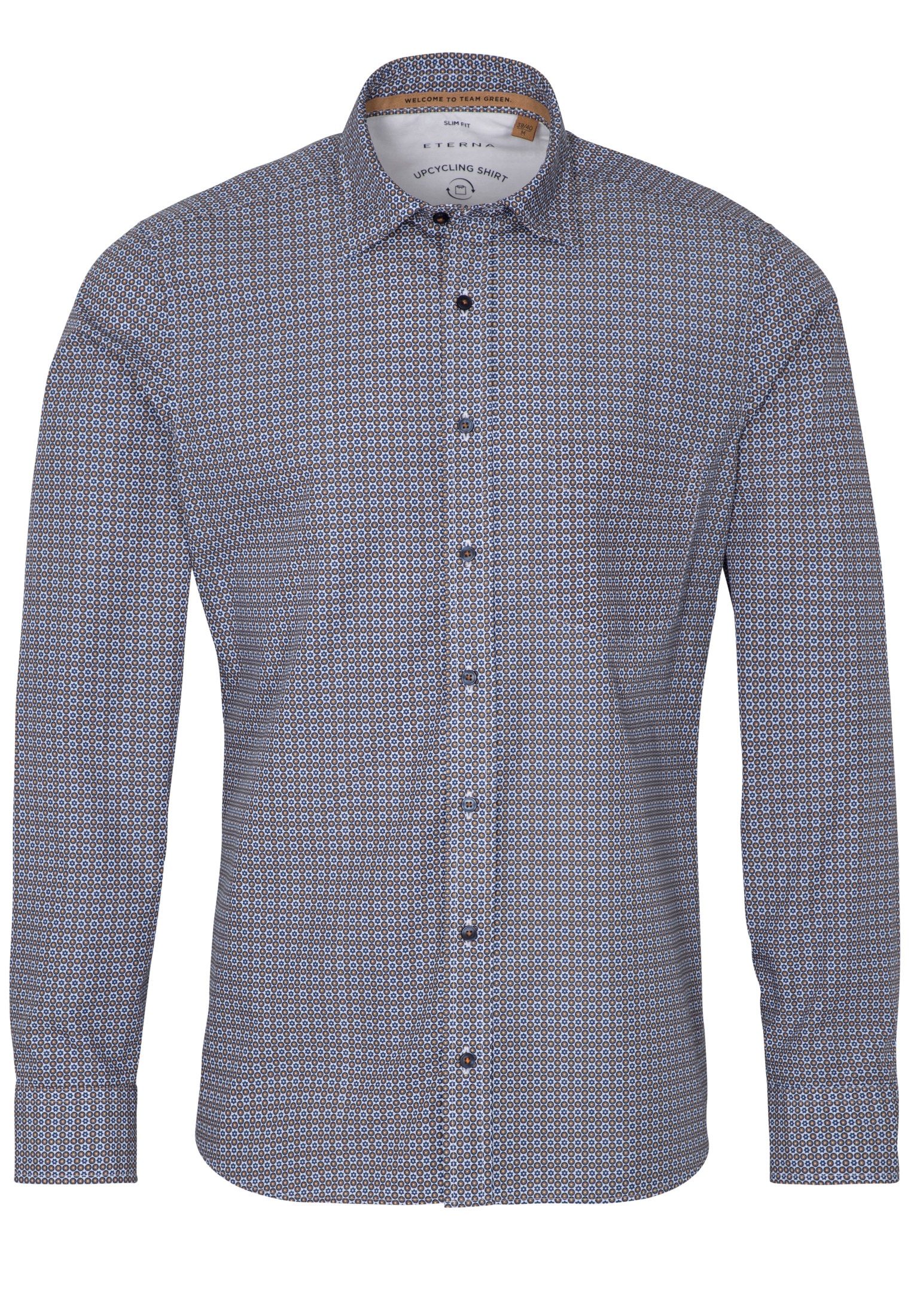 Eterna Langarmhemd »SLIM FIT« EASY IRON (bügelleicht)