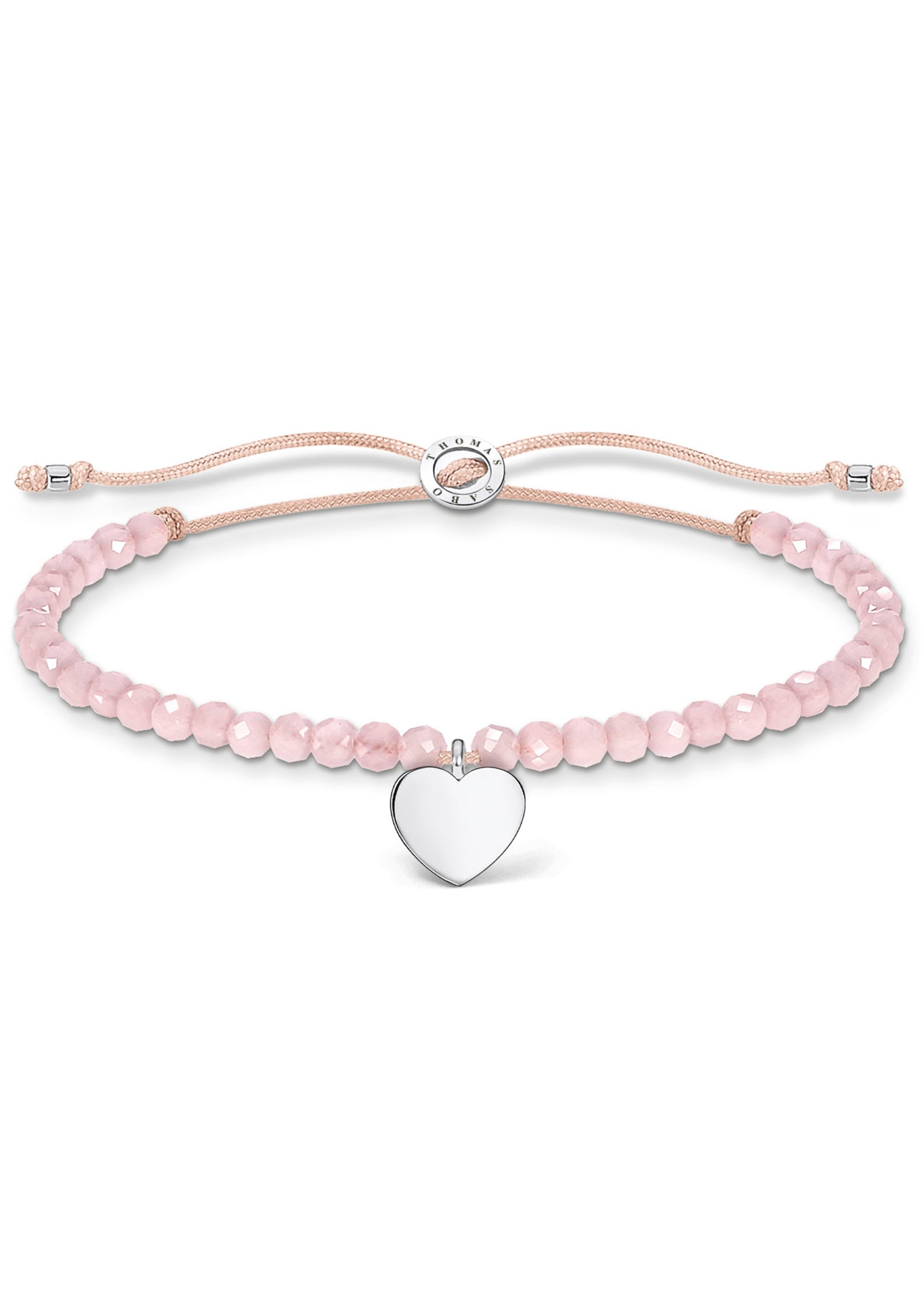 THOMAS SABO Armband »rosa Perlen mit Herz, roségold, A1985-813-9-L20V, A1985-893-9-L20V«, mit Rosenquarz oder Jaspis