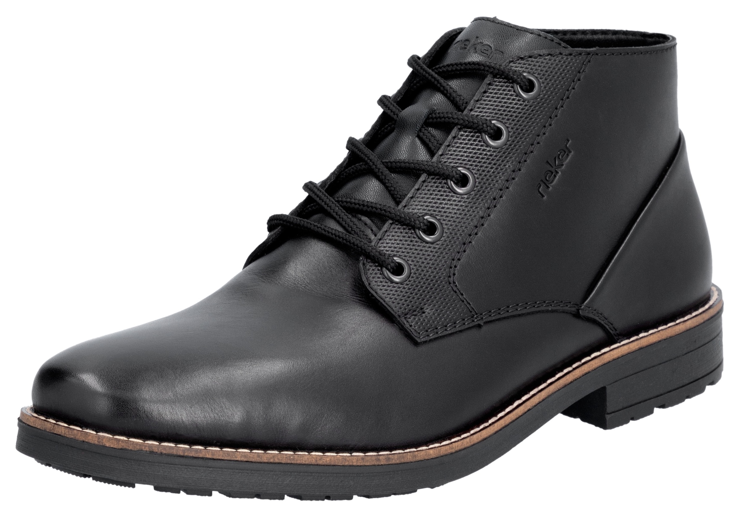 Schnürstiefelette, Schnürboots, Business-Schnürer, Stiefelette mit weicher Decksohle