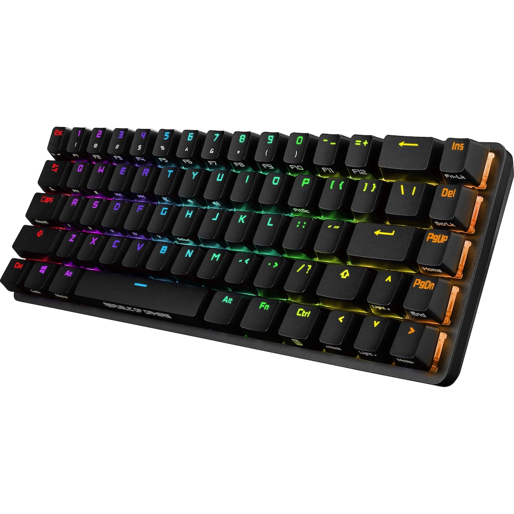 Asus Gaming-Tastatur »ROG Falchion«, (Multimedia-Tasten-Windows-Sperrtaste-Makrotasten-Fn-Tasten-Profil-Speicher-USB-Anschluss)